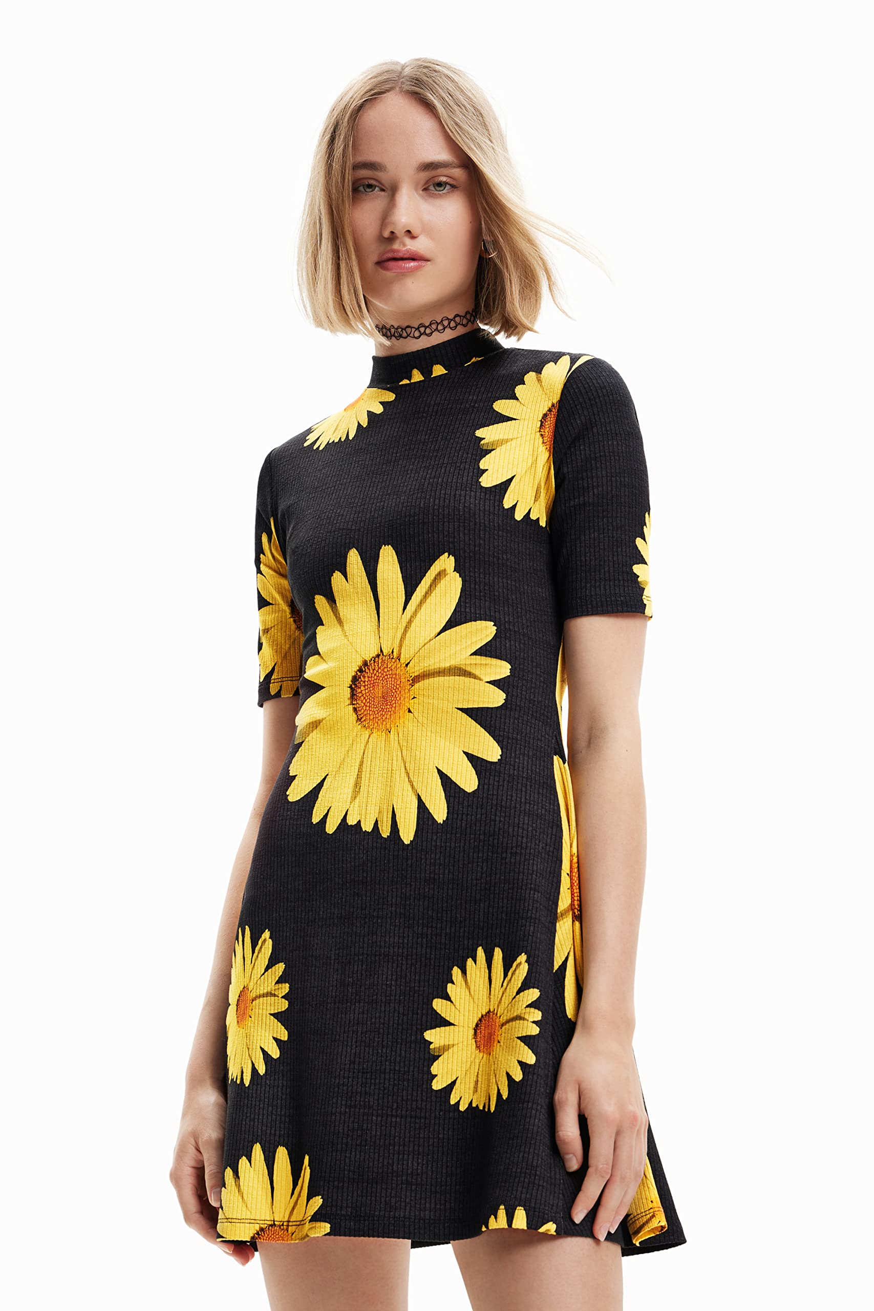 Desigual Vestido de Mujer, Negro, M