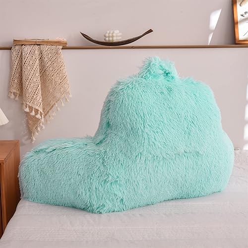 Miniatura 2 de Aimuan Almohada de lectura para descansar en la cama con brazos, cojín de piel de conejo para adultos y adolescentes, inclinación para descansar