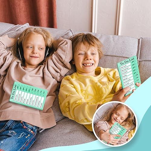 Miniatura 5 de Tabla de tareas de 4 piezas para niños, varios niños, tabla de rutina deslizante lista de tareas reutilizables, lista de verificación de RV, tabla