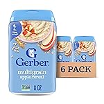 Gerber Stage 2 Baby Food, Multigrain Apple Cereal, Whole Grains, Baby Cereal, 6PK
