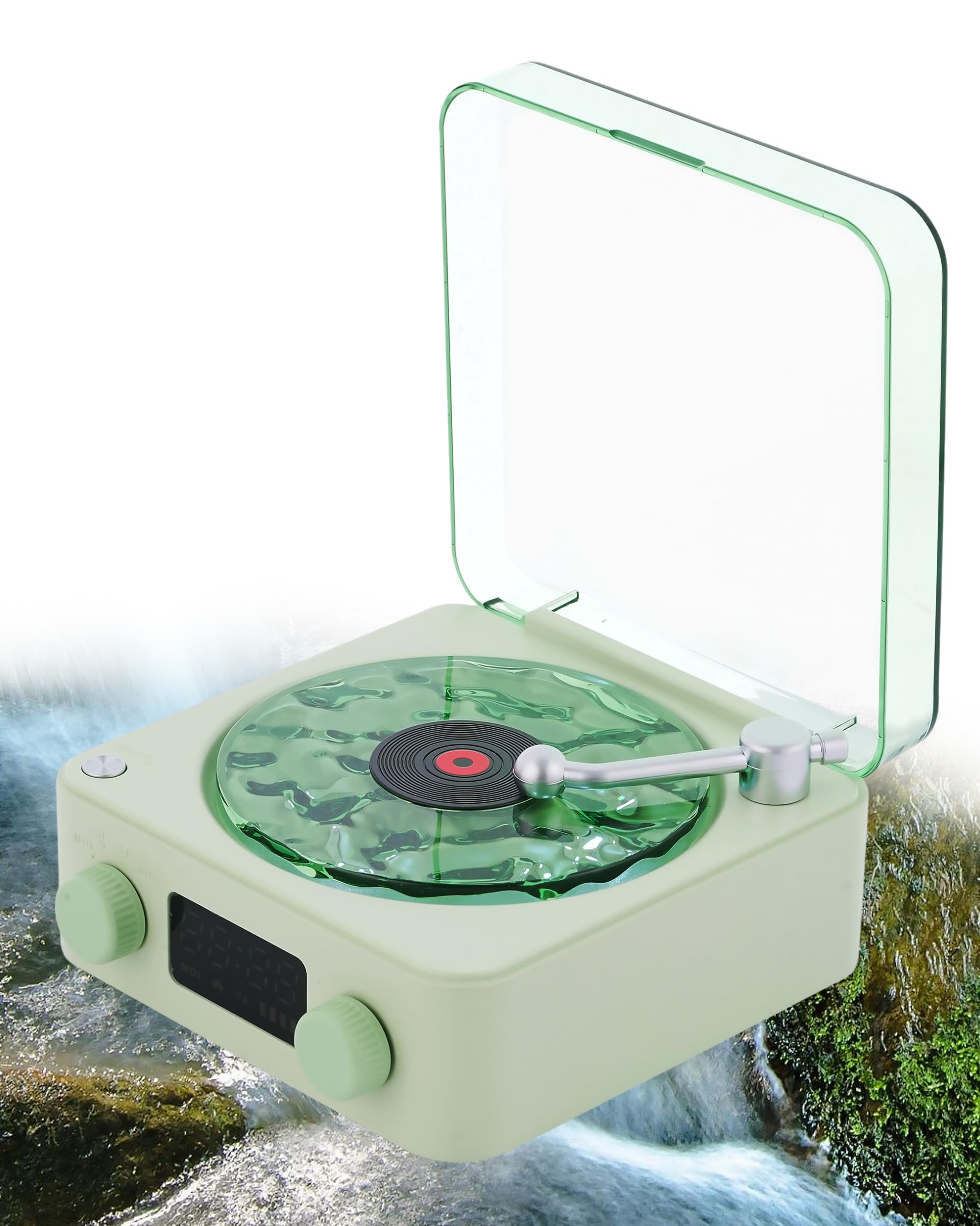 Waves Vinyl Bluetooth Speaker, Light Green-image-25