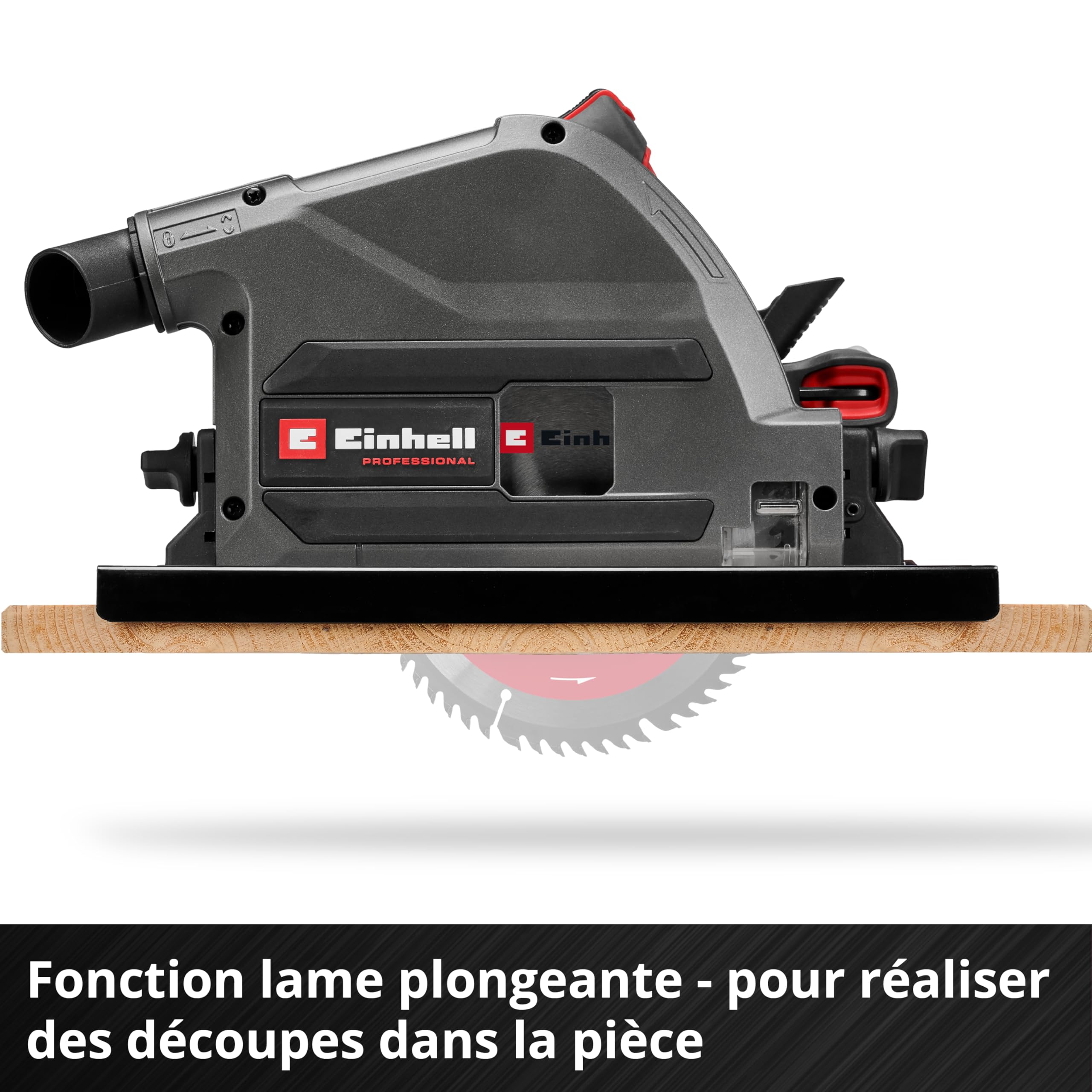 Einhell Professional Scie plongeante sans fil TP-PS 18/165 Li BL-Solo Power X-Change (18 V, lame Ø 165 mm, moteur sans charbon, profondeur de coupe 56 mm, réglage sans outil, sans batterie)