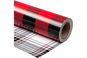 WRAPAHOLIC Reversible Red and Black Christmas Wrapping Paper