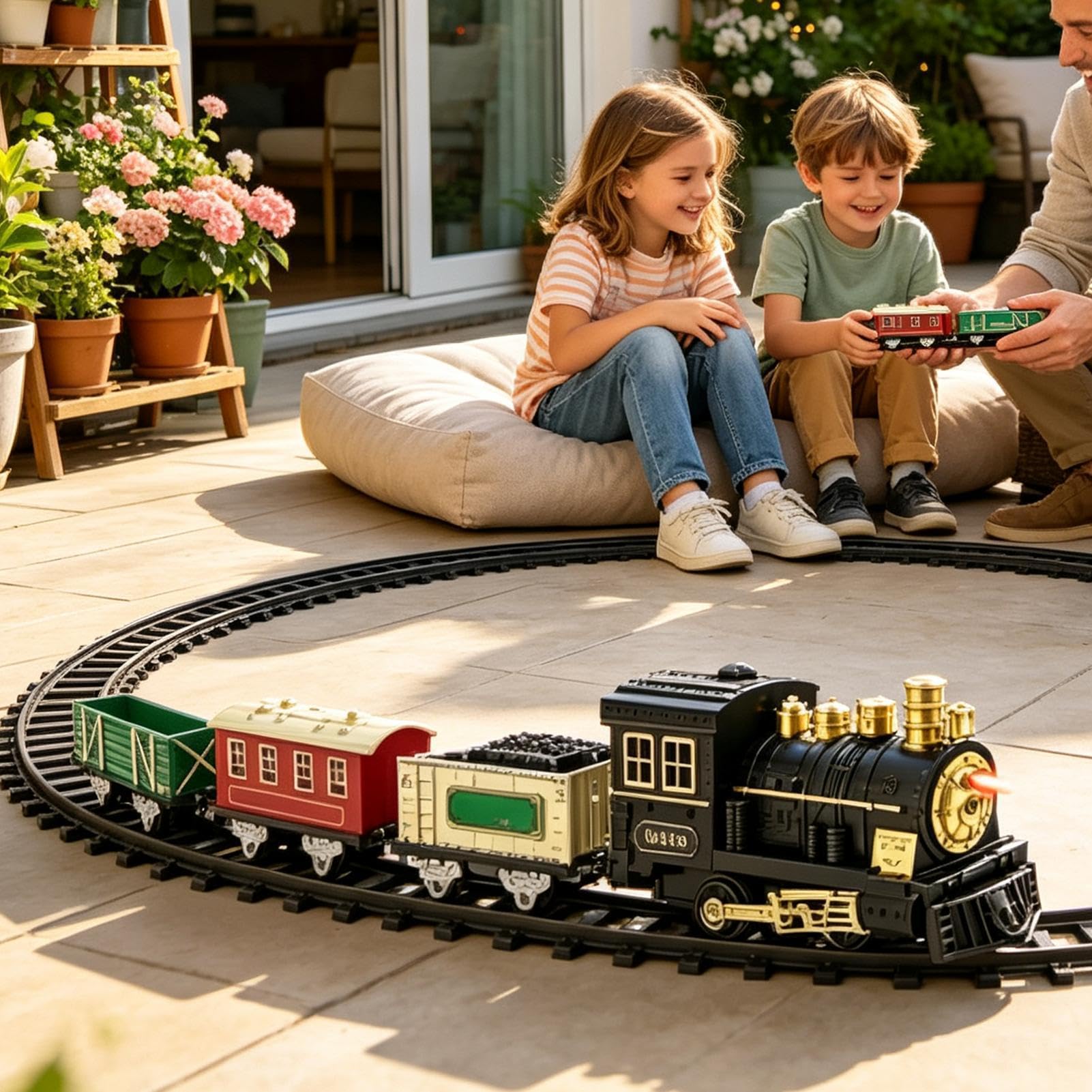 Generico Trenino Elettrico Giocattolo Vintage a Batteria con e Suoni