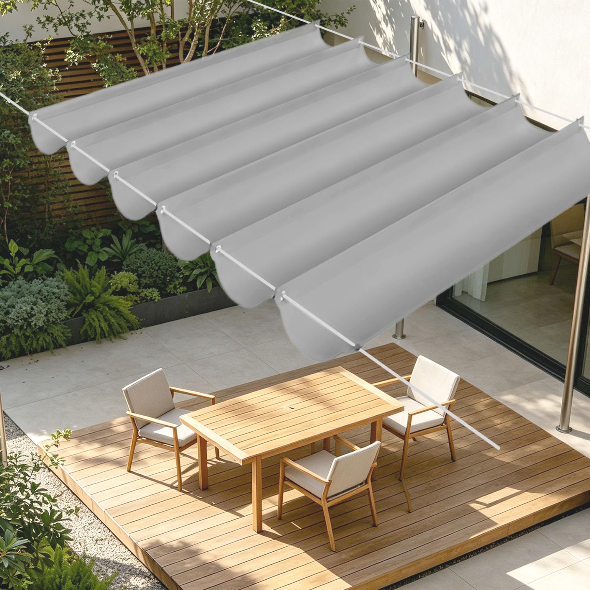 Toile ombrage rétractable pour terrasse et jardin extérieur 250x460