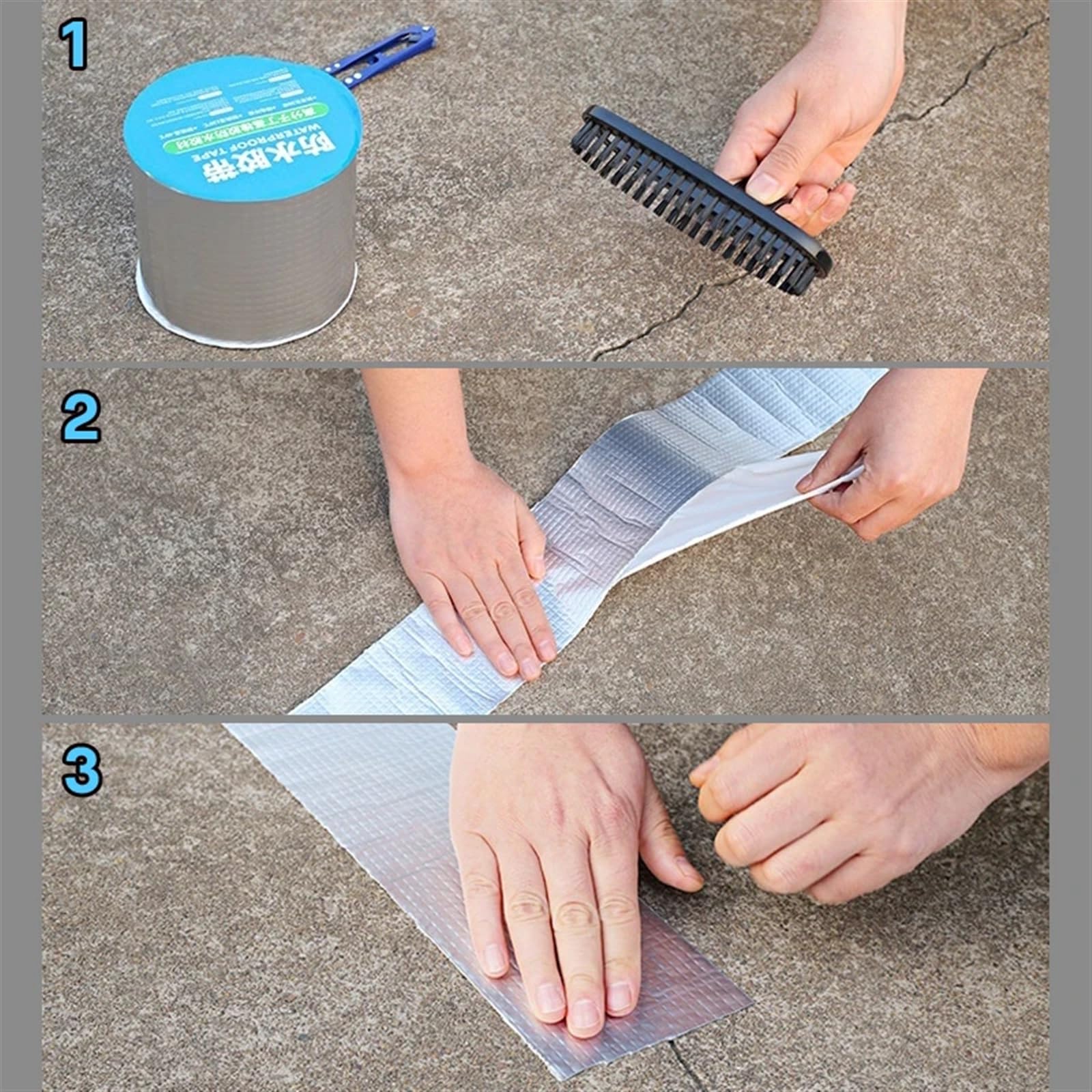 Cinta De Butilo Para Reparación Cinta de butilo gruesa de 5 metros, papel de aluminio impermeable, resistente a altas temperaturas, adhesivo for reparación de tuberías de agua, conducto de techo, grie