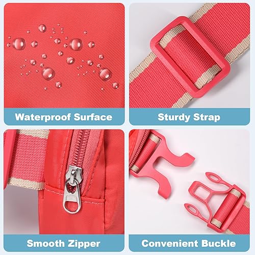 Miniatura 5 de JKhandy Riñonera para mujeres y hombres, bolsa cruzada para mujer a la moda, pequeñas riñoneras para entrenamiento, correr, senderismo, viajes,