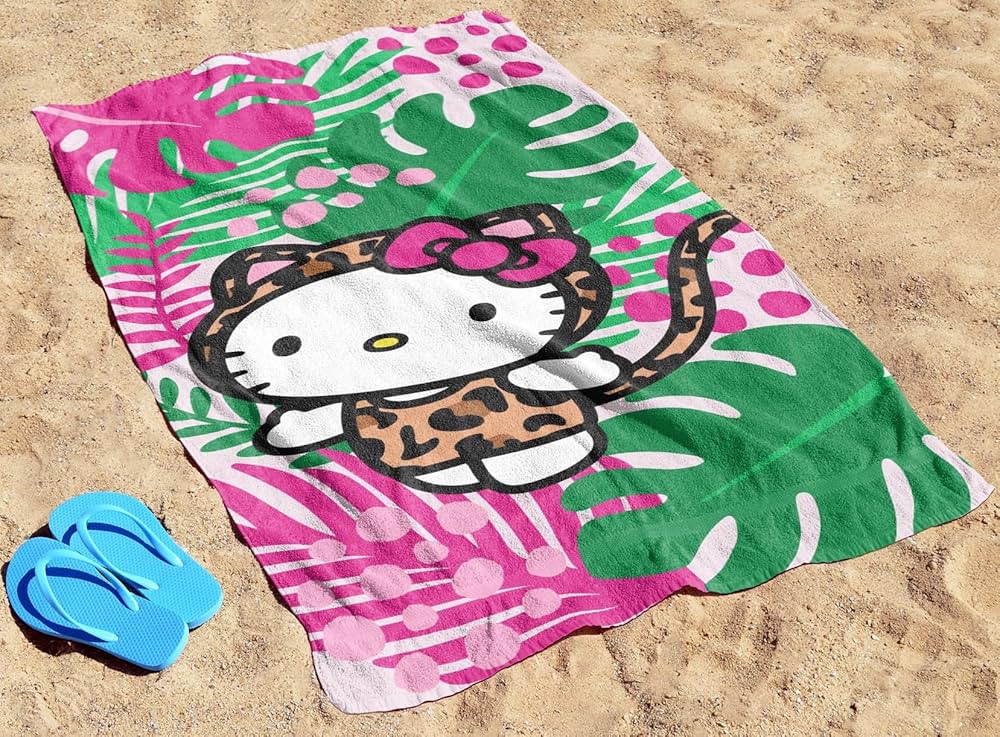 Hello Kitty ビーチタオル Amazon.com: Northwest Hello Kitty Microfiber Beach Towel, 30