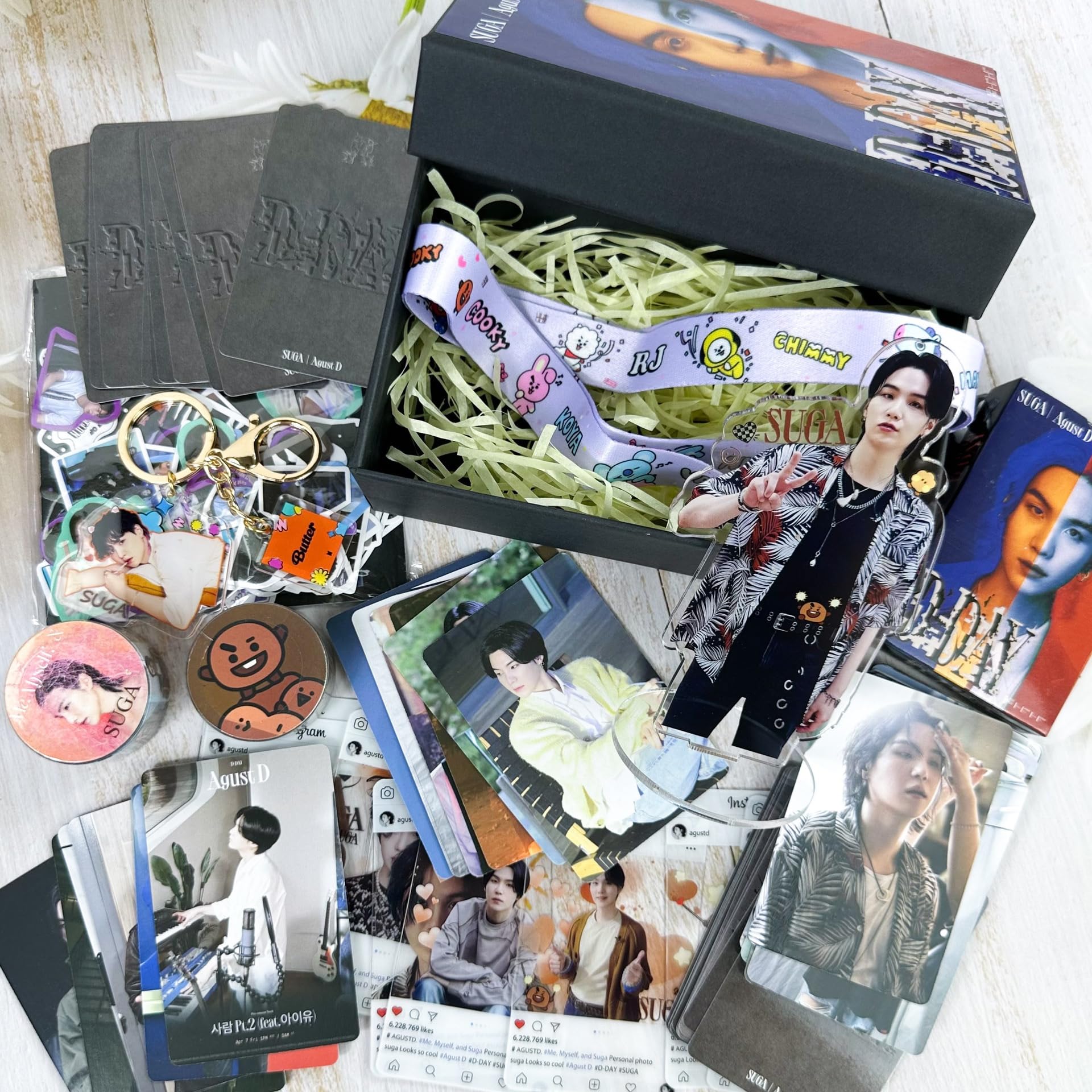 BTS SUGA D-Day Solo Album Agust D Merch Gift Box Set 55 PCS Lomo