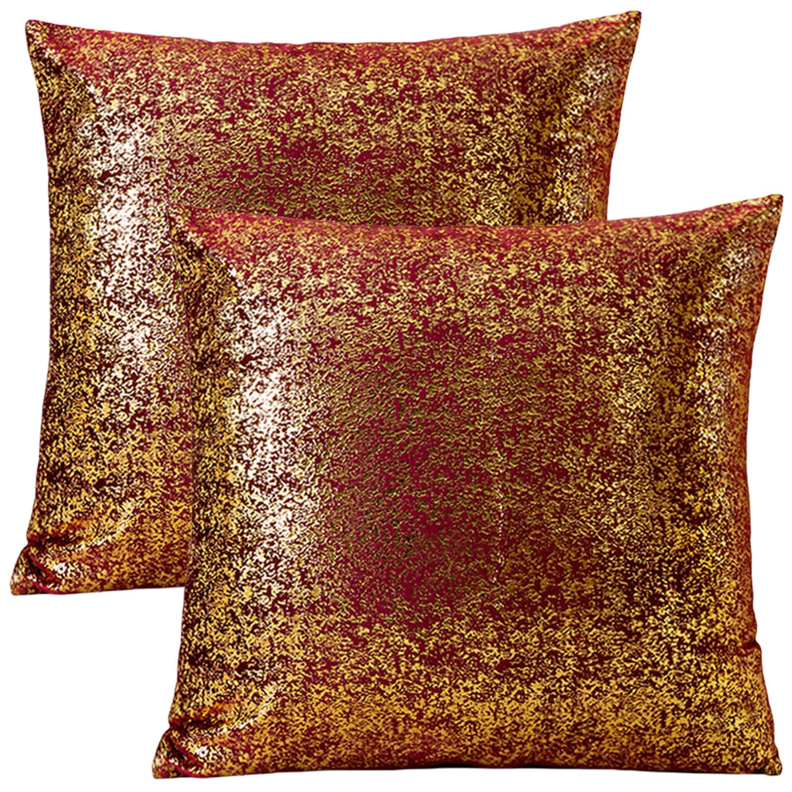 Traziewell Set of 2 Cushion Covers 45x45cm, Rust Colorful Metal Rusty Steel Home Decor Pillowcases Throw Cushions Pillow Covers for Living Room Sofa Couch Bed, 18x18 Inch 823 — image 1
