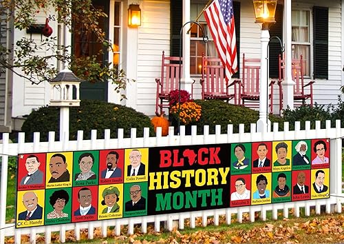 Miniatura 2 de Cartel de valla del mes de la historia negra Afro Afro Americano Febrero Festival Fiesta Photo Booth telón de fondo decoración al aire libre