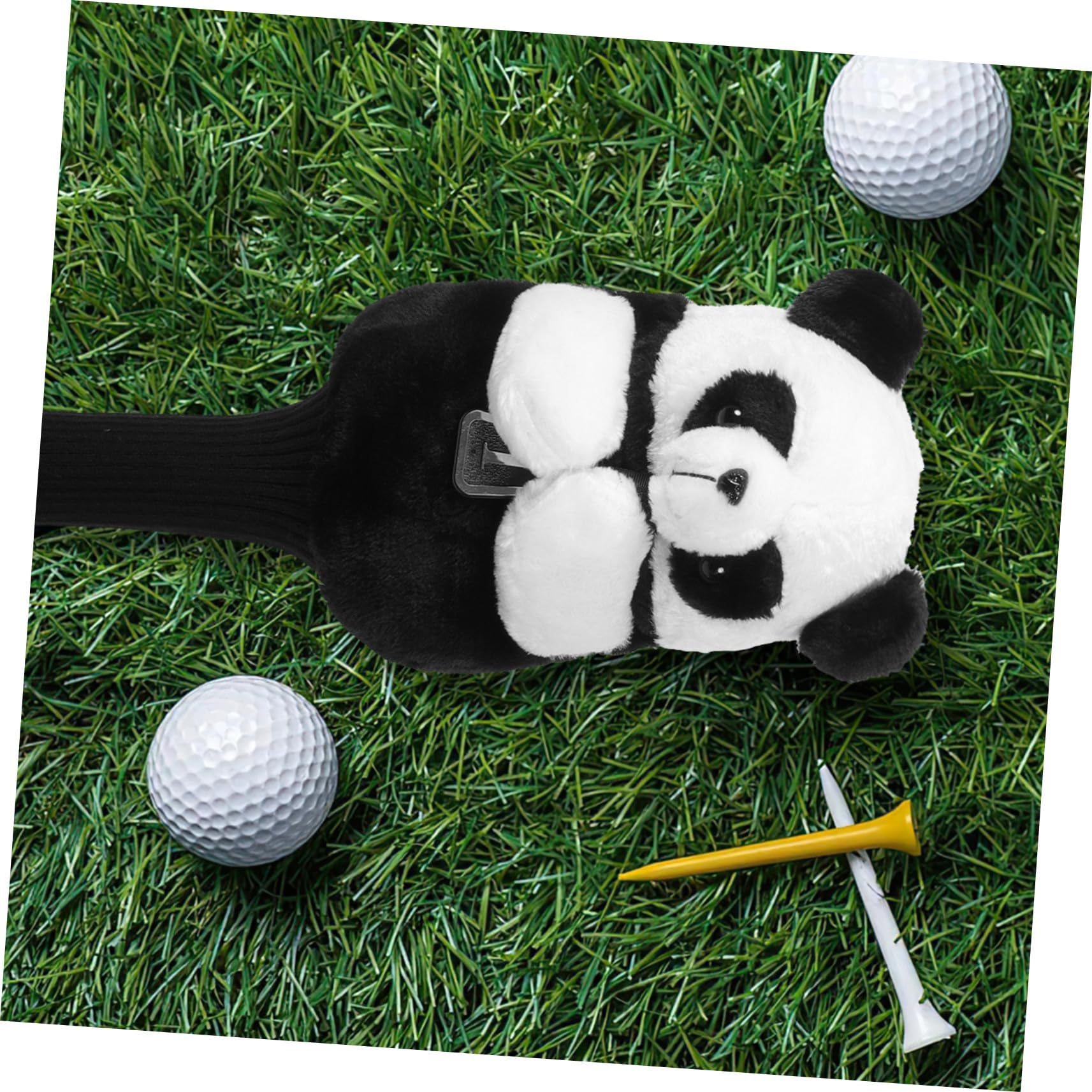 Funda para Palos de Golf Diseño de Panda Algodón y Tela Forro Engrosado Flexible Cubierta Protectora Ligera para Equipo de Club Accesorios de Golf