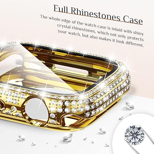 Miniatura 3 de Goton Funda impermeable 2 en 1 compatible con protector de pantalla de Apple Watch de 1.575 pulgadas, 1.614 pulgadas, 1.654 pulgadas, 1.732