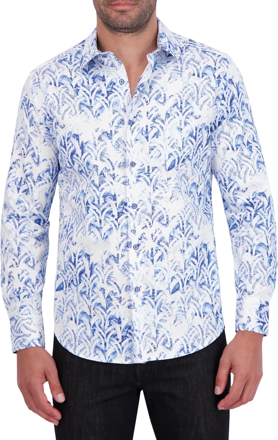 Robert Graham Mens Long Sleeve Patterned Button Down Shirt