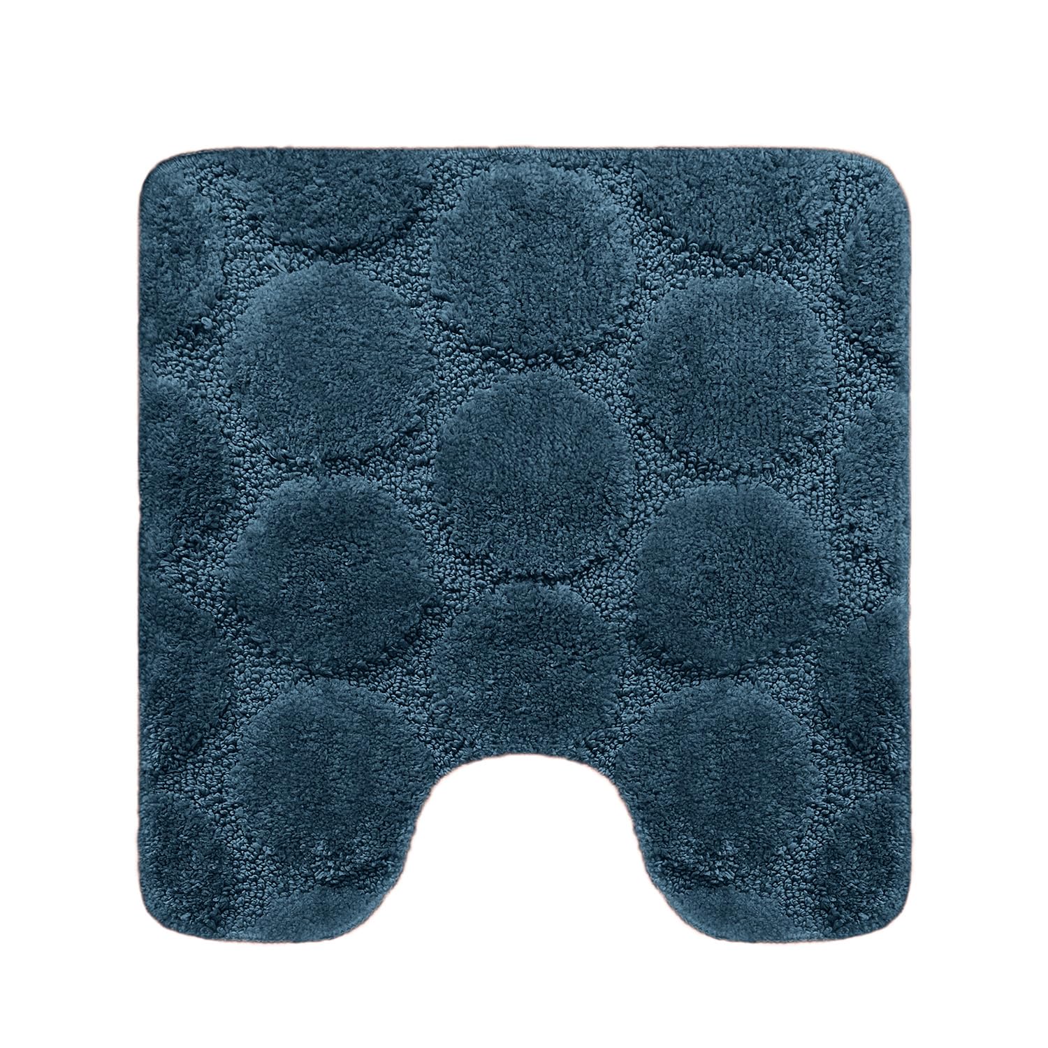Velosso Bathroom Bath Mat, Ultra Soft Absorbent Microfiber, Anti Slip Backing, Quick Dry, Plush Bathroom Floor Mat for Shower & Tub - Easy Care (Indigo, 50cm x 50cm (Pedestal Mat))