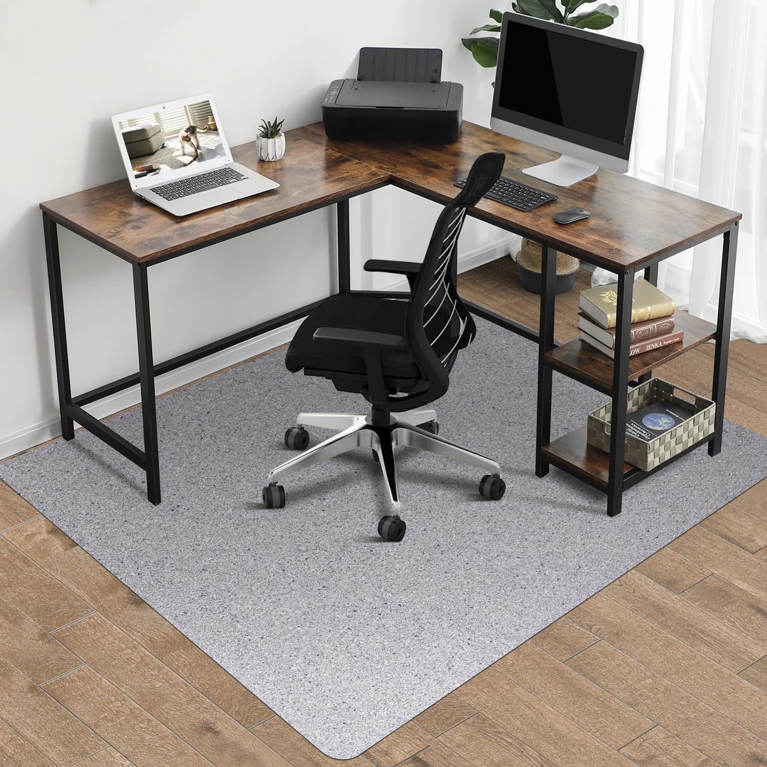 FUNMAT Chair Mat for Hard Floor, 63"x51" Chair Mat for