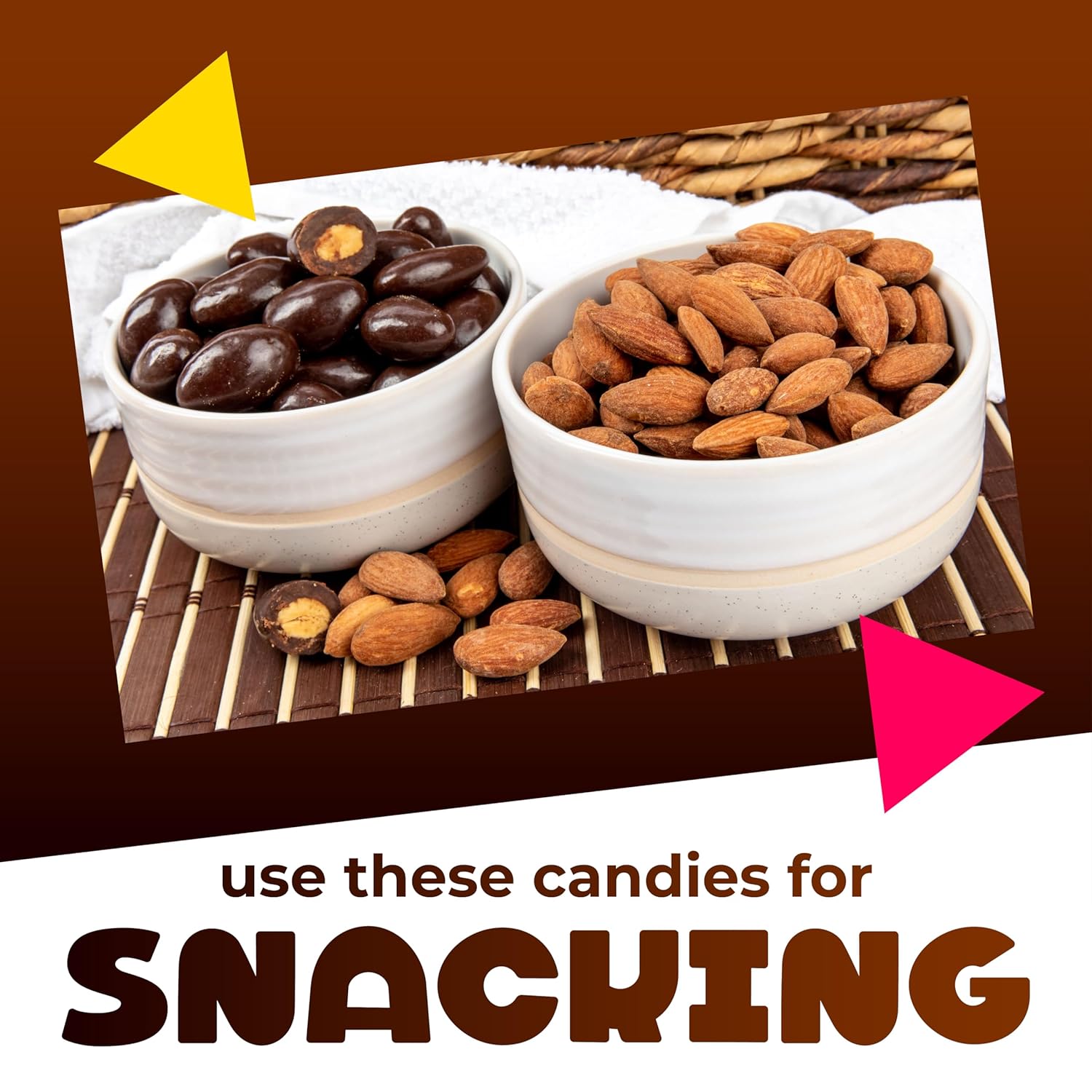 Dark Chocolate Covered Almonds Candy (2 Pound Bag)