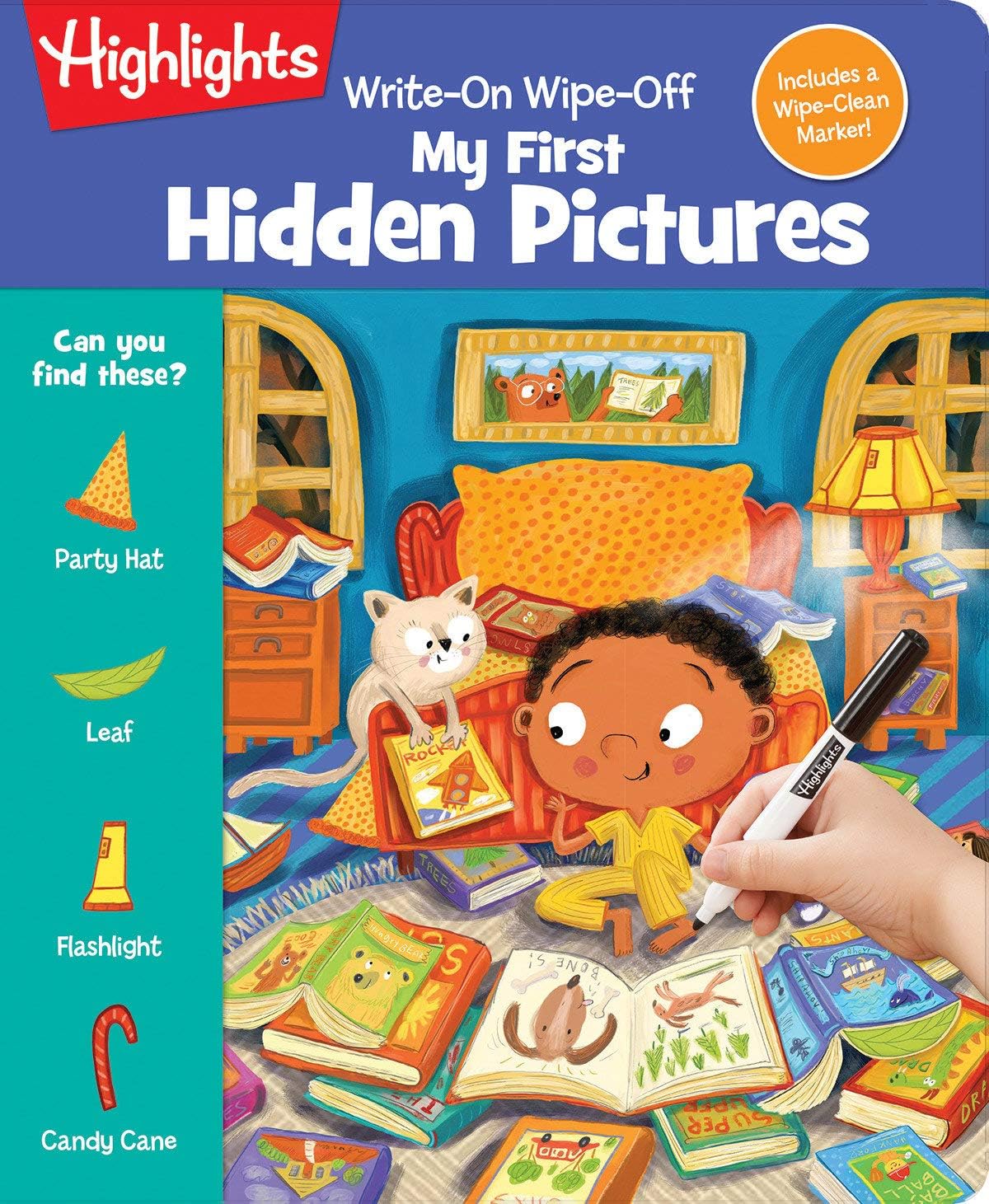 Write-On Wipe-Off My First Hidden Pictures: Find Hidden Objects, Trace the ABCs and Wipe Clean, Dy Erase Activity Book for K ids 3-6