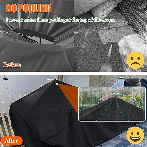 Miniatura 2 de WOMACO Postes de soporte para cubierta de muebles de patio, poste de metal ajustable para sofá de patiomesa, soporte de cubierta de juego de comedor