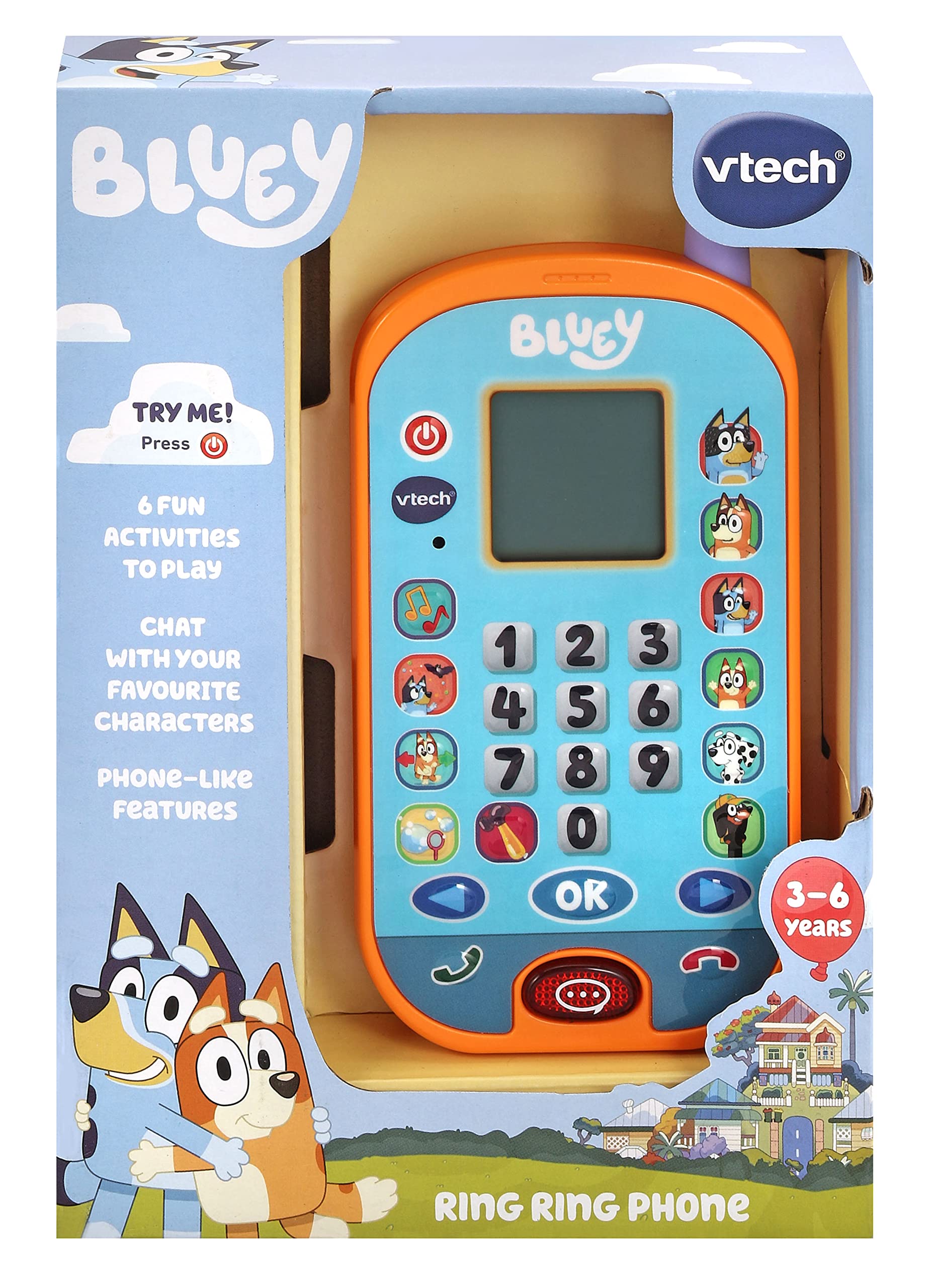 VTech – Bluey – Le Smartphone Interactif De Bluey, Jouet Éducatif Enfant,  Jouet Bluey – 3/7 ans – Version FR