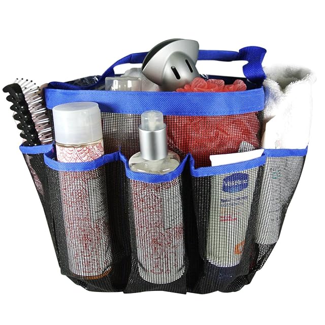 Allydrew Quick Dry Portable Mesh shower Caddy Tote Organizer Blue