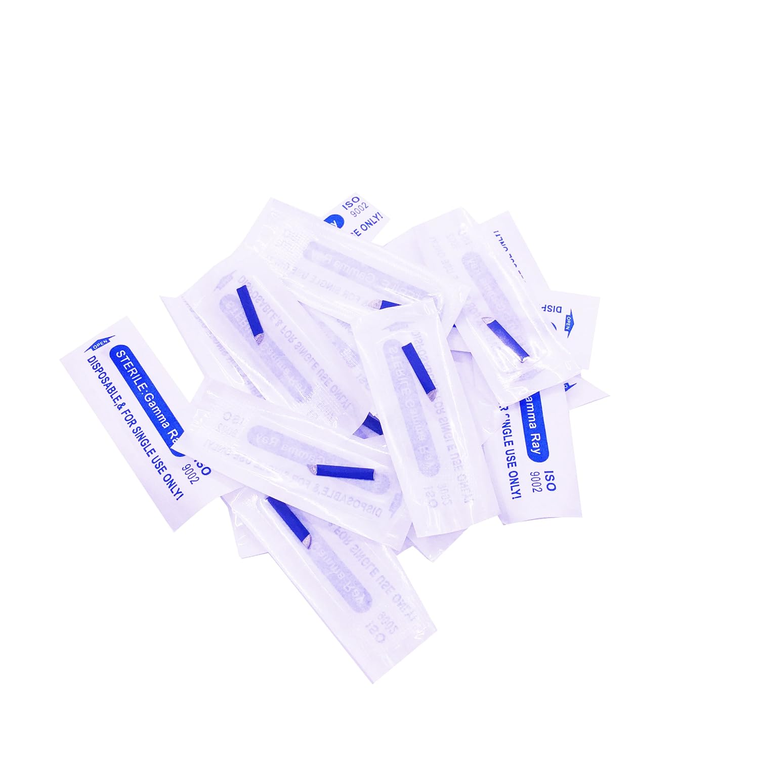 Pinkiou Microblading Needles for Eyebrow Tattoo Pen Disposable Microblade Blade for Brow Makeup (tattoo needles, 18U)