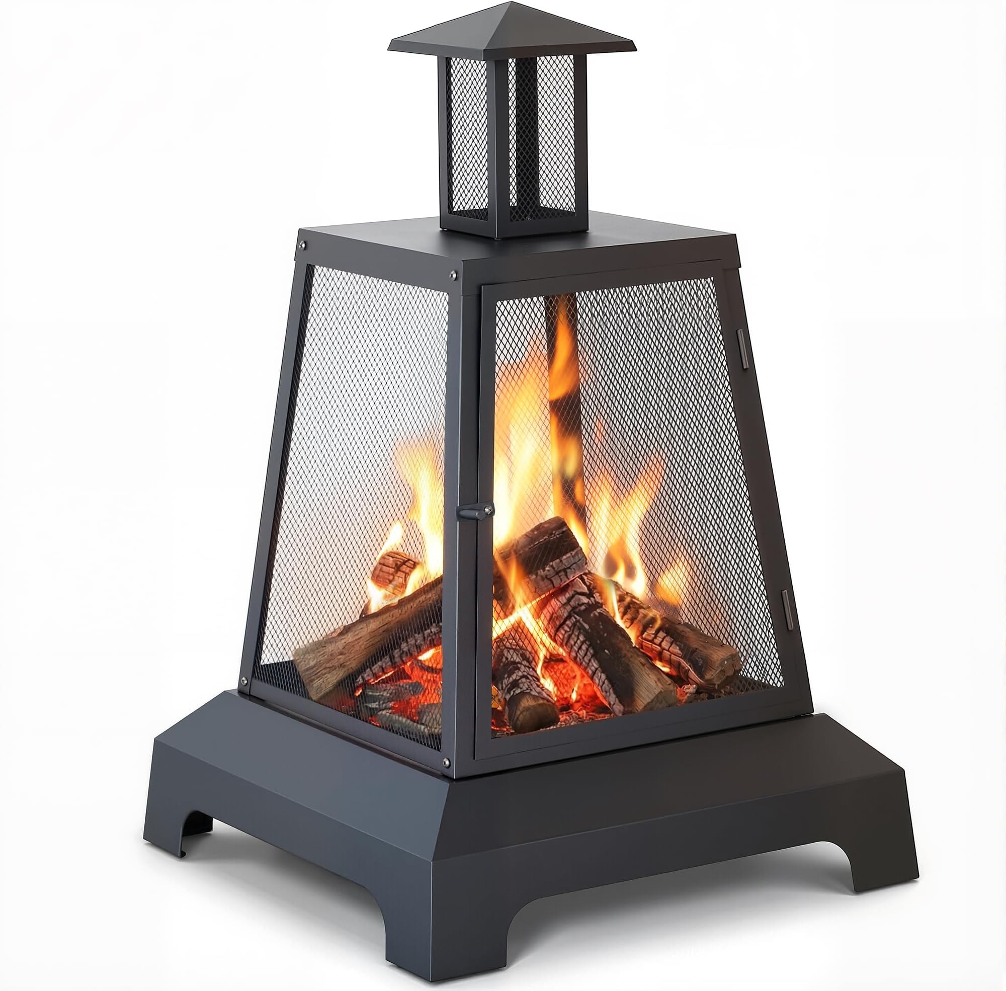 BALI OUTDOORS 28 inch Fire Pit Outdoor, Outdoor Wood Burning Fire Pit Large, Firepits for Outside Patio, Garden, Backyard