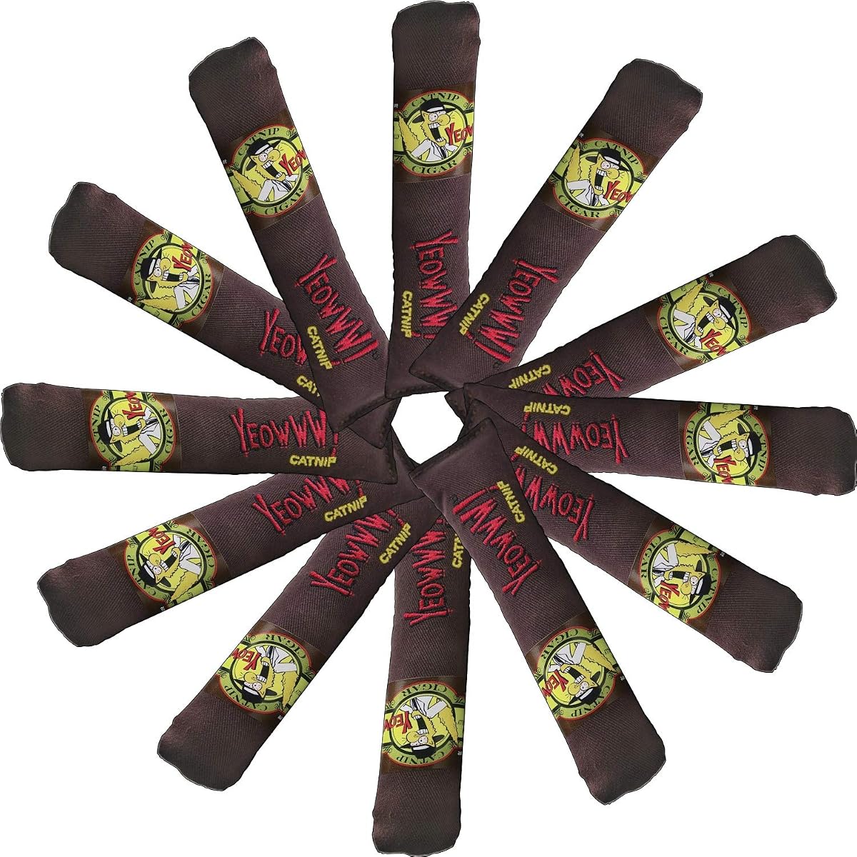 ¡Sí! Cigarro de hierba gatera, paquete de 12 | Mezcla pura de hojas y flores | Juguete para gatos y gatitos