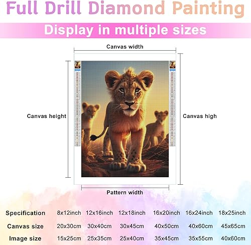 Miniatura 8 de Kits de pintura de diamantes para adultos, taladro completo redondo de dinosaurio 5D para decoración del hogar y decoración de pared de habitación,