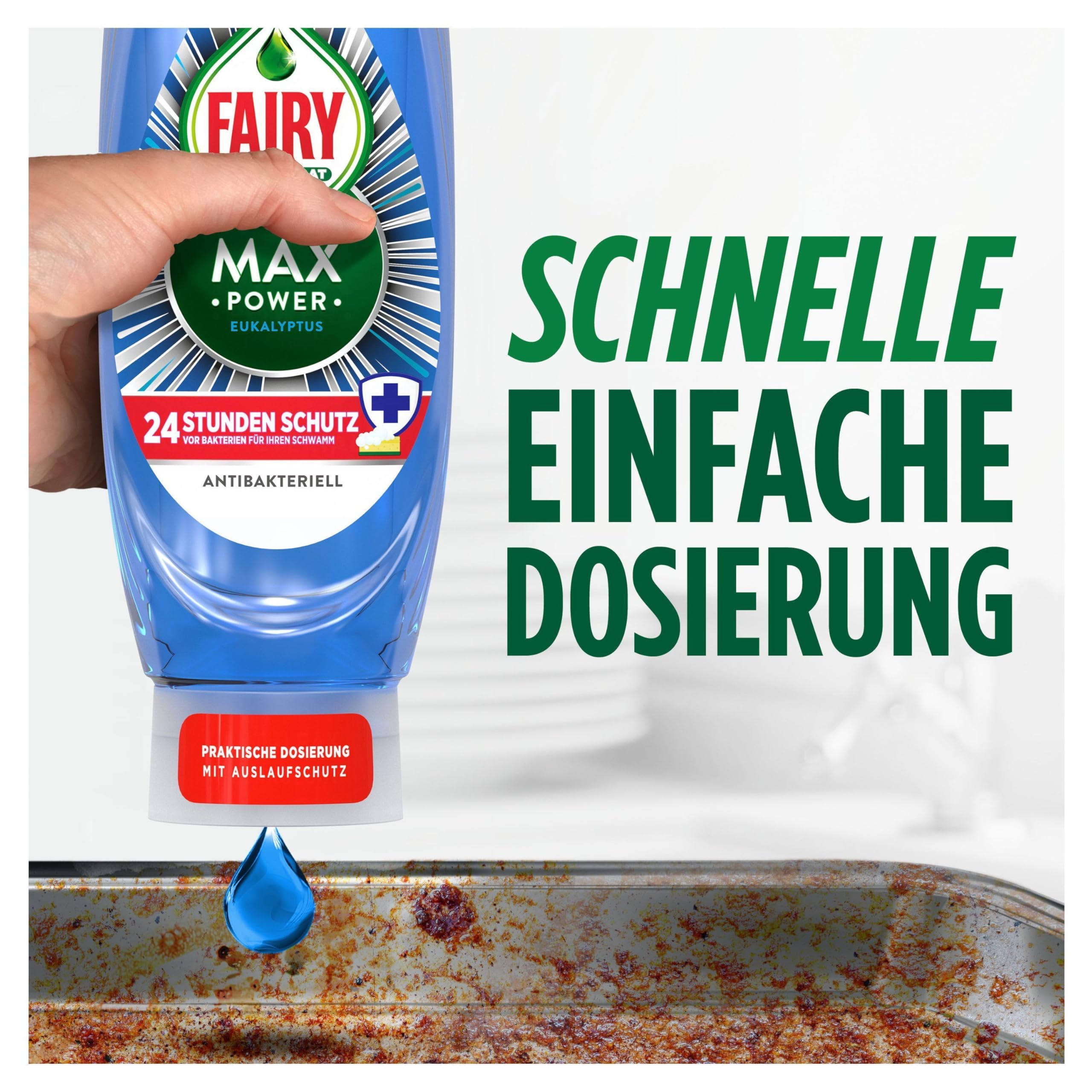 Fairy Max Power Spülmittel Antibakteriell, 8x545 ml