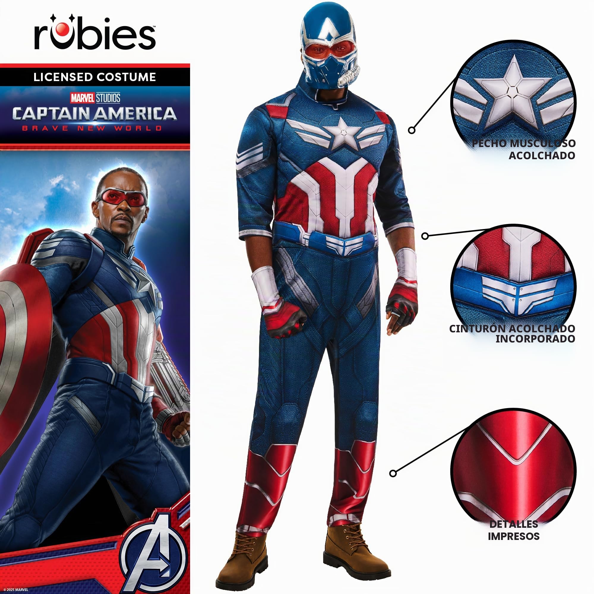 Rubie's Official Brave New World Captain America Deluxe Adult, Adult Fancy Dress