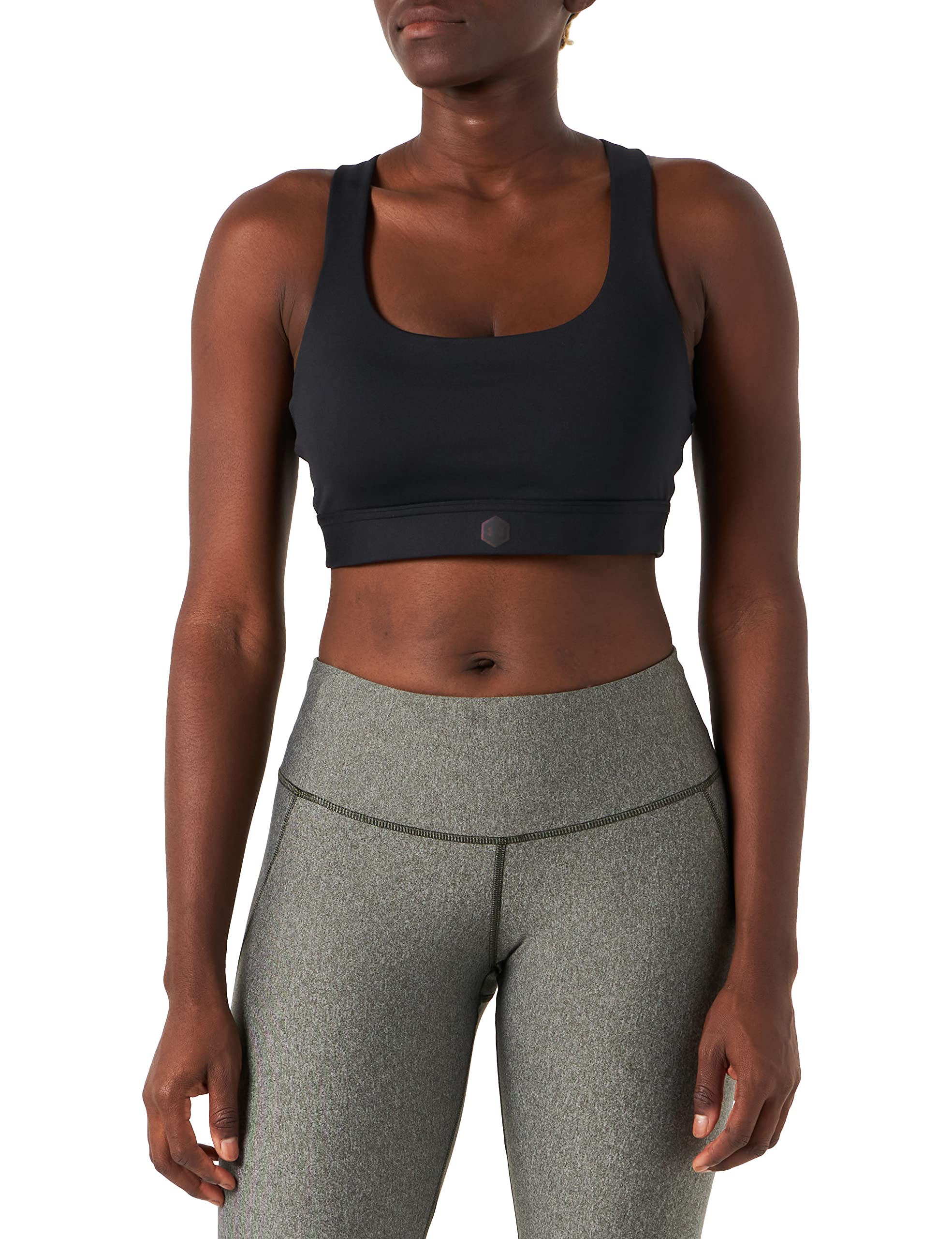 Under Armour Rush Low Sport Bra, Women Black, Black / Jet Gray / Black (001), MD