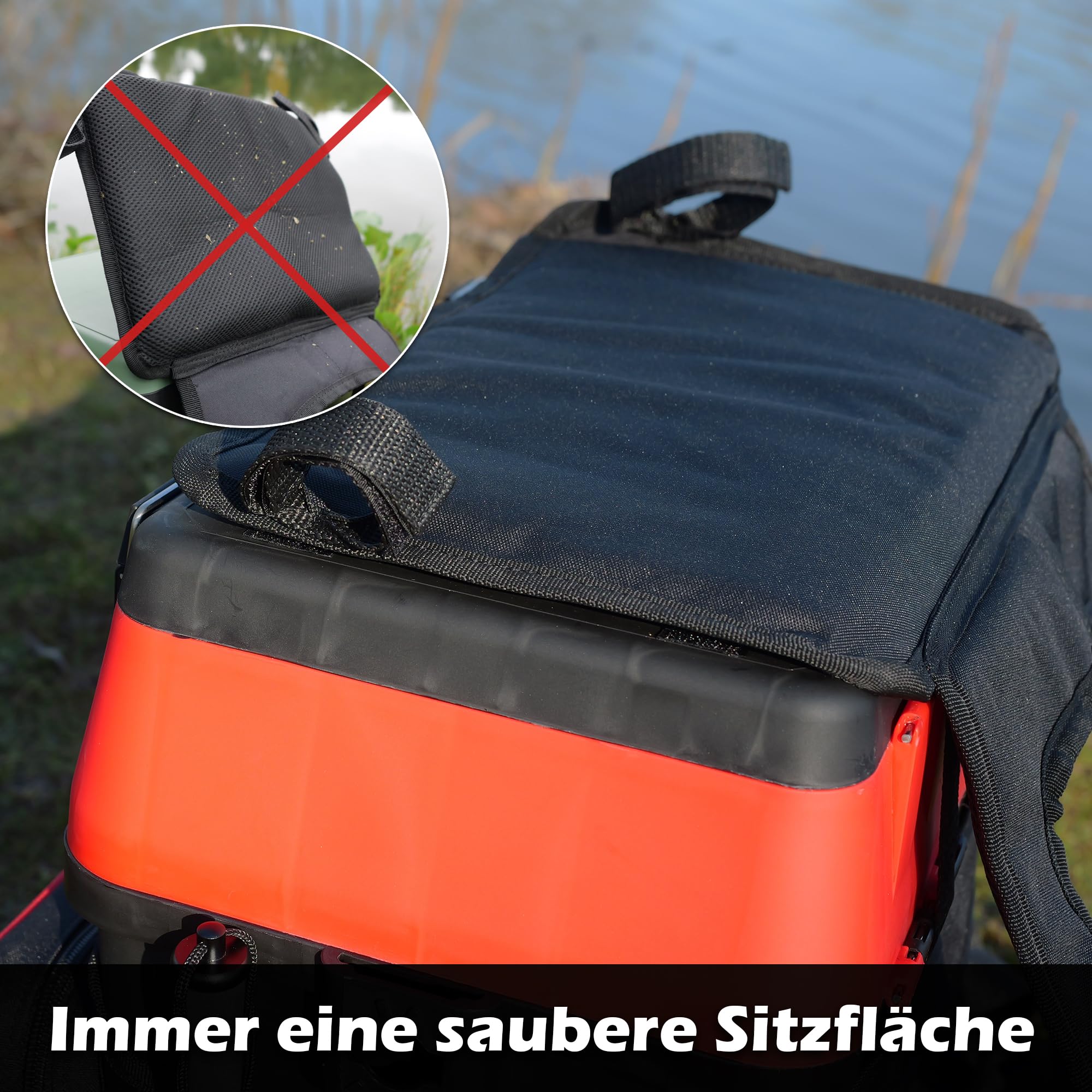 Paradox Fishing 3-in-1 Multifunktions-Sitzkiepe I Angelrucksack I Angeltasche Angelkoffer mit Sitz Angelkoffer- viel Platz für Angelzubehör