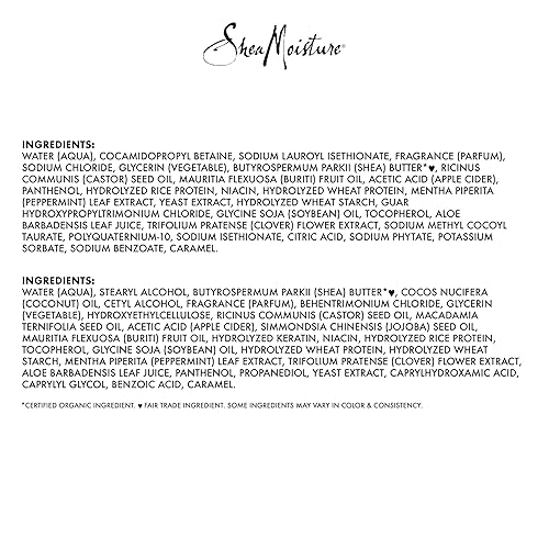 Miniatura 7 de SheaMoisture Strengthen & Restore - Paquete de champú y acondicionador de aceite de ricino negro jamaicano, paquete de 2 unidades para limpiar y