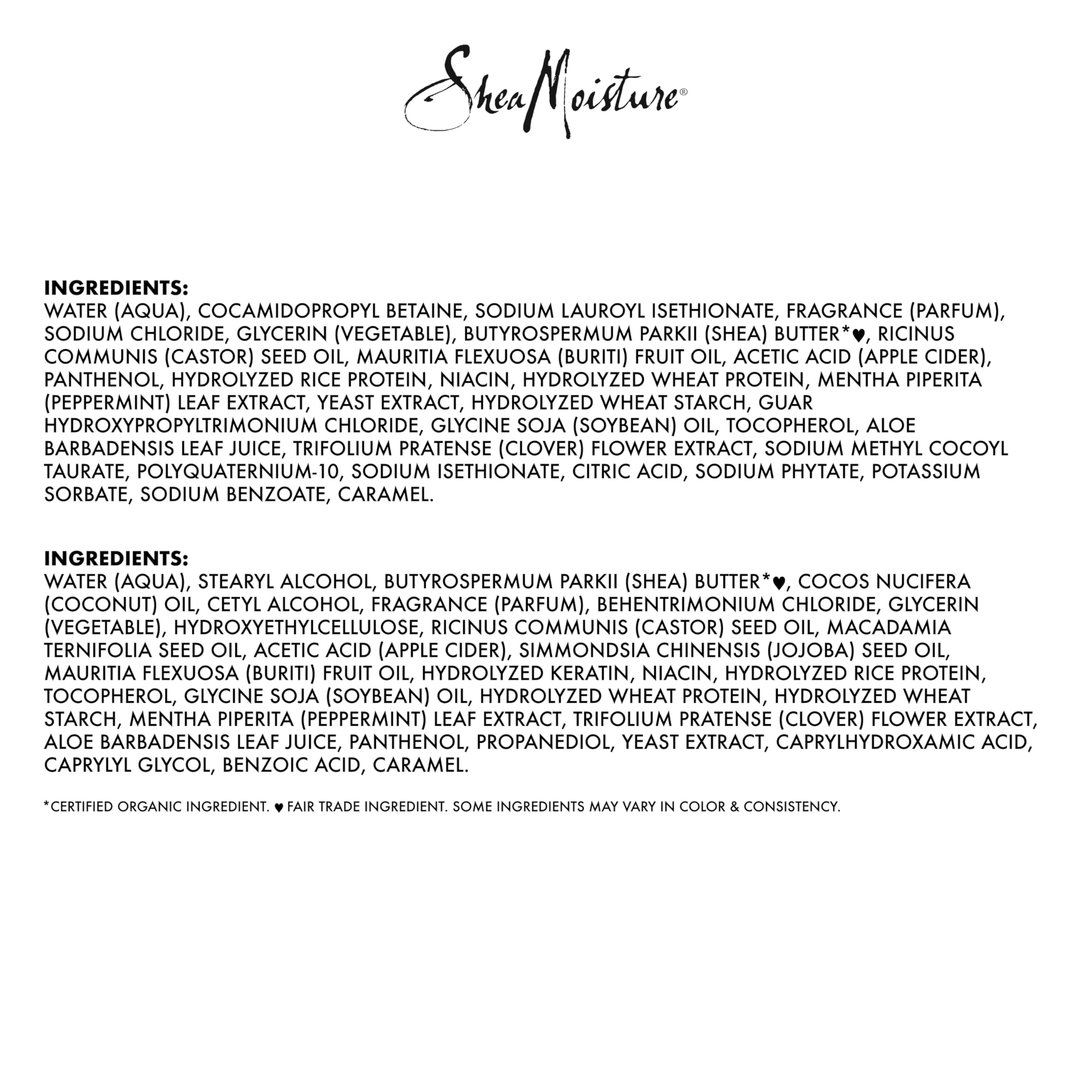 SheaMoisture Strengthen & Restore Shampoo & Conditioner 2-Pack, Jamaican Black Castor Oil, 24 oz