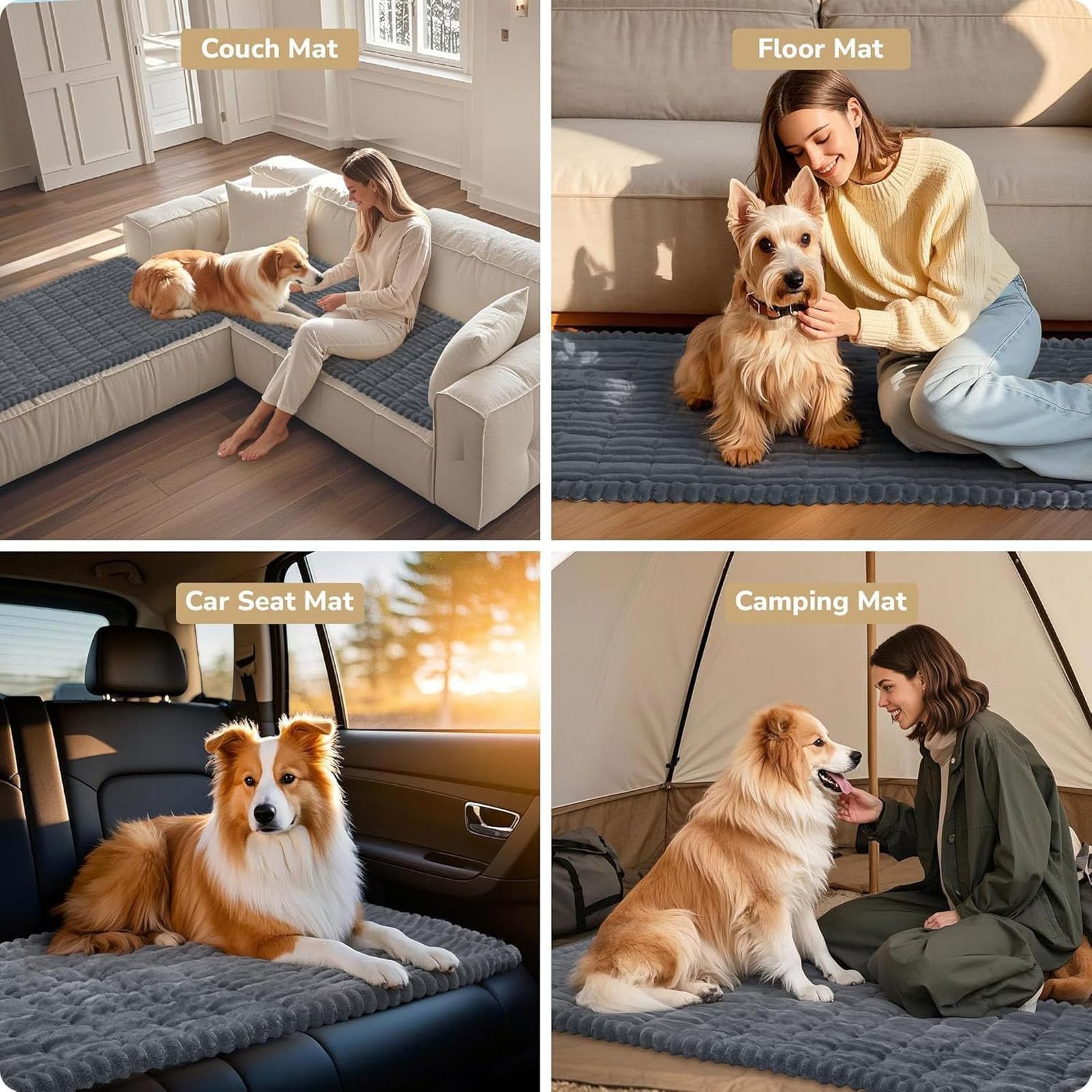 Housse De Canapé En Peluche Pour Chiens, Antidérapante Et Lavable, Résistante Aux Griffures Et Aux Poils Danimaux, Idéale Pour Les Canapés Confortables, Blanche, 71 X 211 Cm. Light Gray 70*180cm