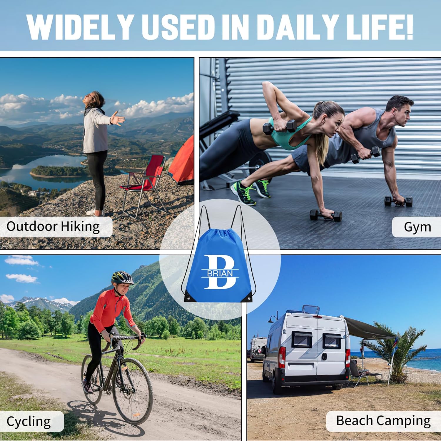 50Pack Custom Drawstring Bags–Personalized LOGO/text Drawstring Backpack for Pet–Draw String Back Bag for Gym,Travel Beach Party Business Activities (Yellow)