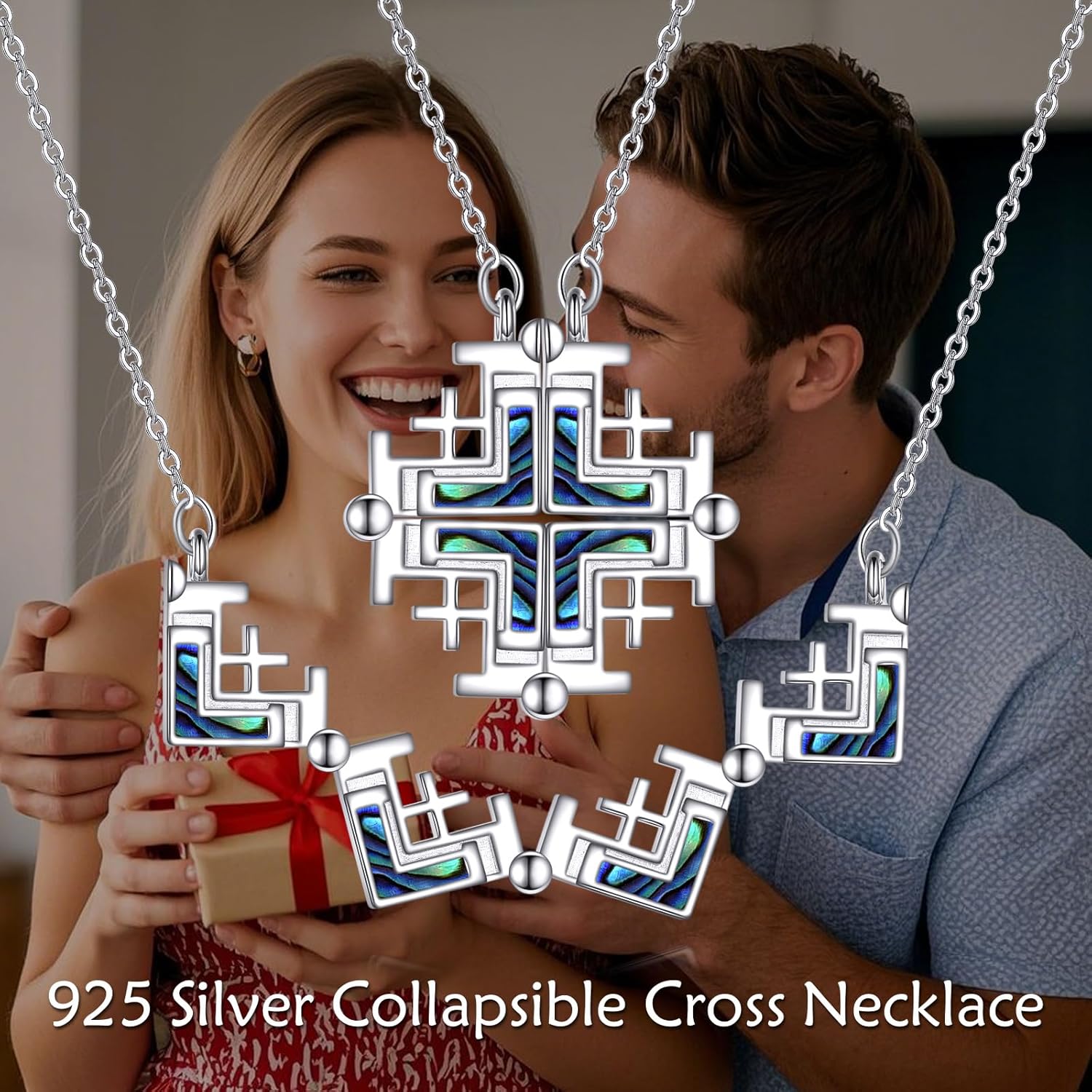 AXELUNA Star of David Necklace Sterling Silver Butterfly Magnetic Folding Hexagram Pendant Necklace Jewellery for Women - Image 6