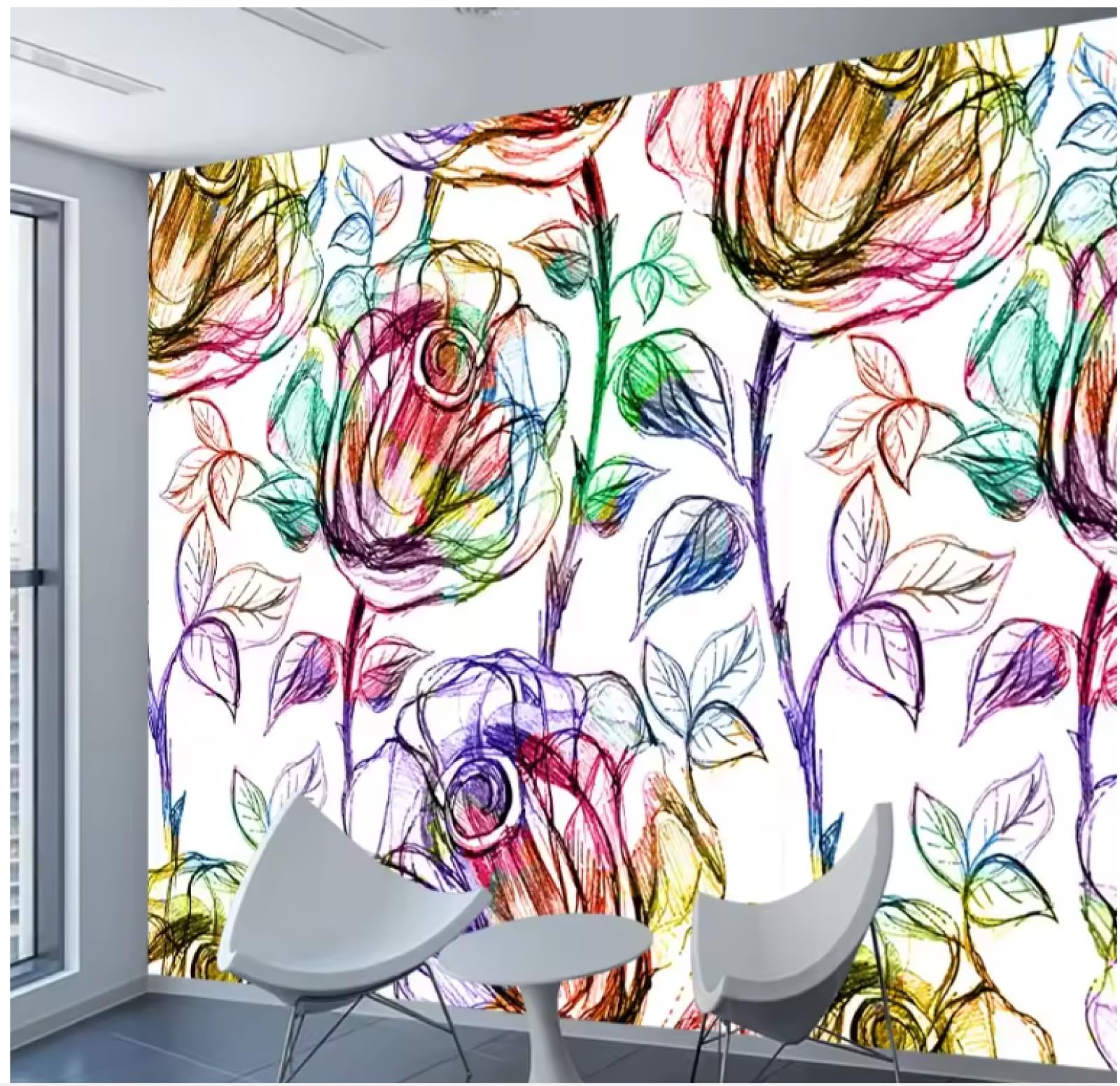 Tapety ścienne wystrój domu tapeta salon kwiat kwiat róża obraz mural tapeta 3D, 430 x 300 cm