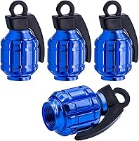 Vista 58 de 4 tapas de vástago de válvula de neumático estilo piscina 8 bolas, cubiertas universales de núcleo de cobre a prueba de polvo para automóviles, SUV