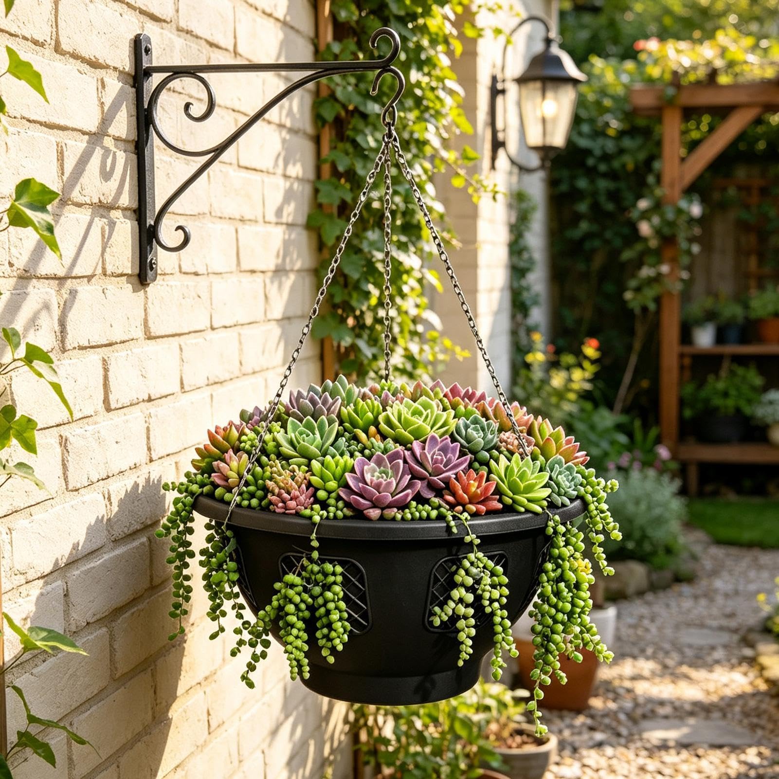 Generisch Hanging Planter Basket - 2Pc Strawberry Pot, Side Planting
