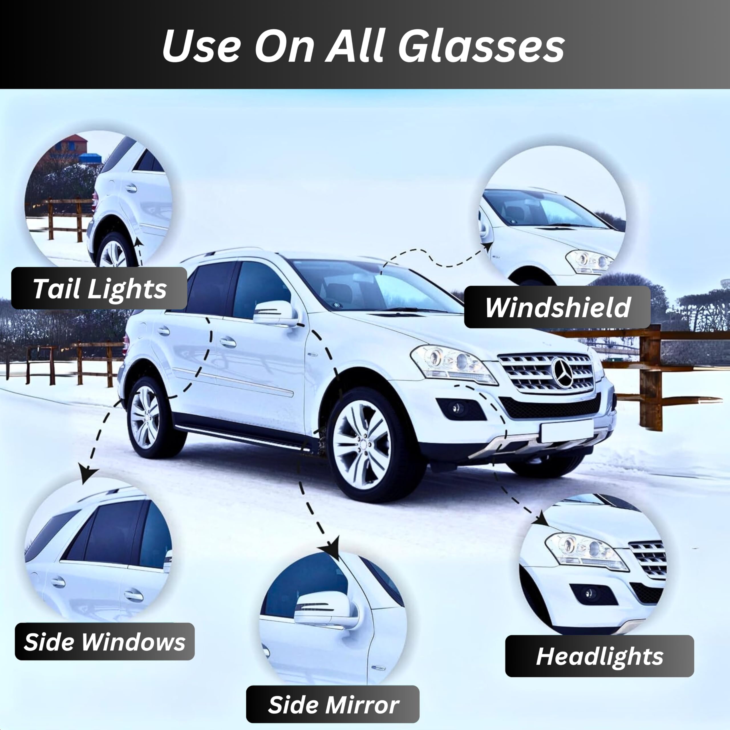 CAR SAAZ Glass Cleaner Spray 100ml with Microfiber Glass Cloth 3
