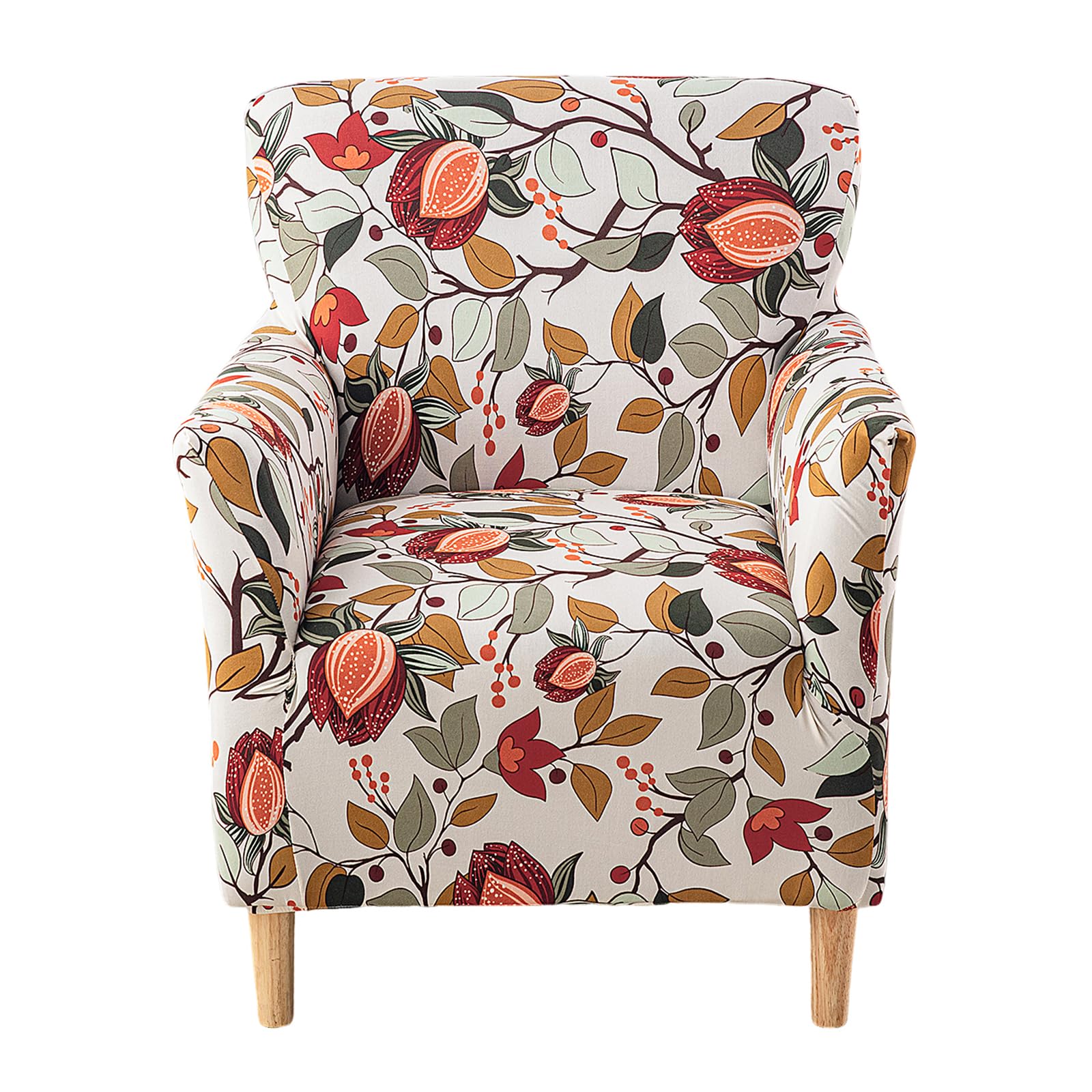 CRFATOP Printed Stretch Chair Slipcovers with Arms for Living Room 1 Piece Accent Chair Covers Soft Banquet Chair Covers Saucer Armchair Furniture