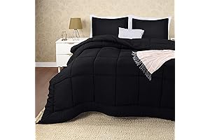 Utopia Bedding King Size Black Comforter Set with 2 Pillow Shams