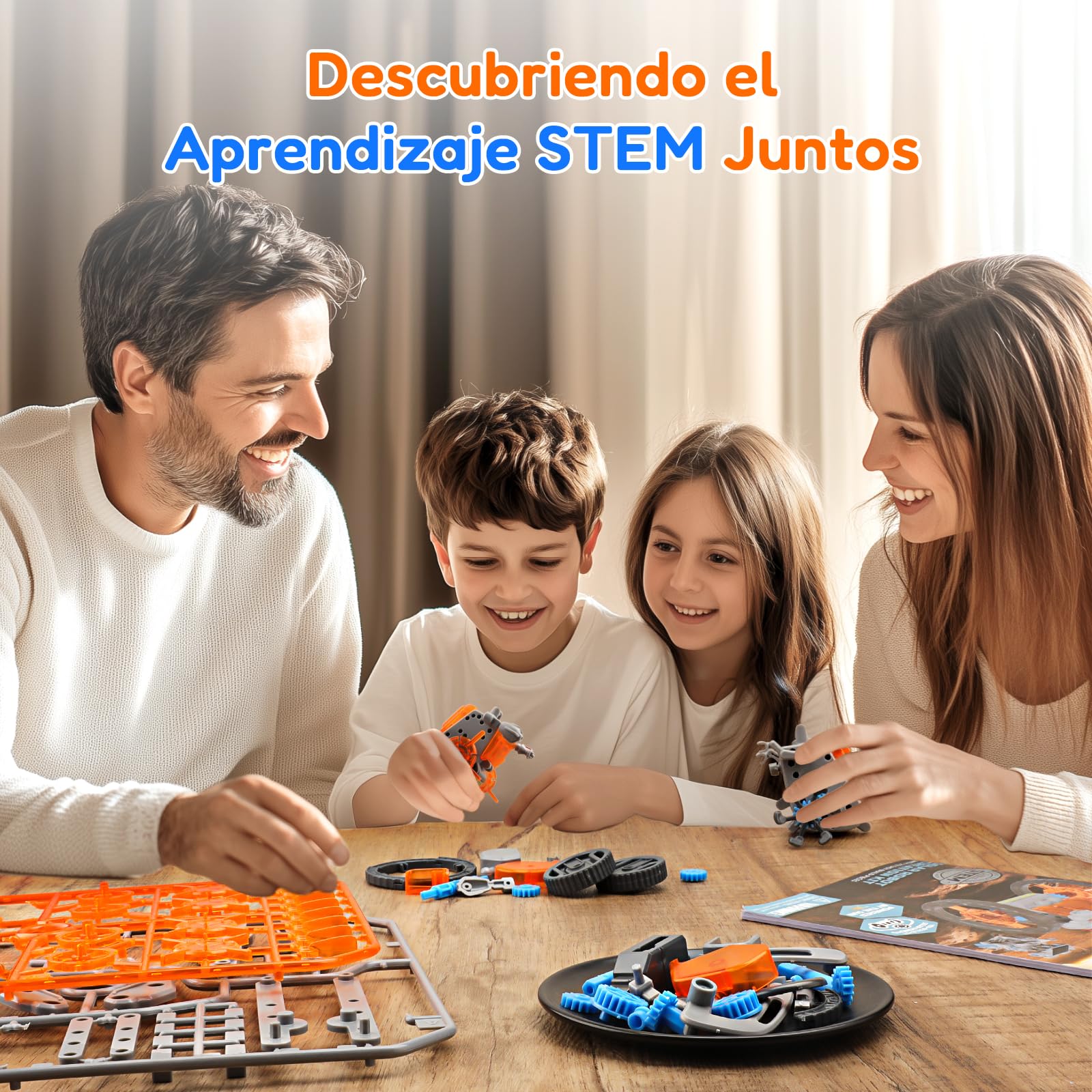 VEPOWER Kit Solar Robot, Technic 15 en 1 Robot Juguetes Niños, Stem Kit de Montaje Robótico Accionamiento Dual Solar y de Batería,Regalo Niño 8 9 10 11 12 Años (212 Piezas)