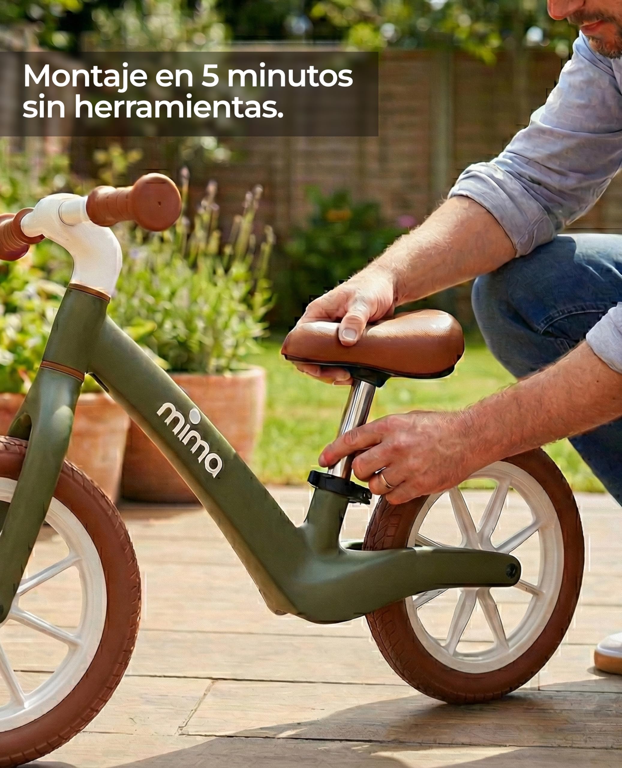 Mima Zoom Lite Bicicleta Sin Pedales para Niños 2, 3, 4 y 5 años | Bicicleta de Equilibrio Ultraligera | Asiento Ajustable | Ruedas Antipinchazo