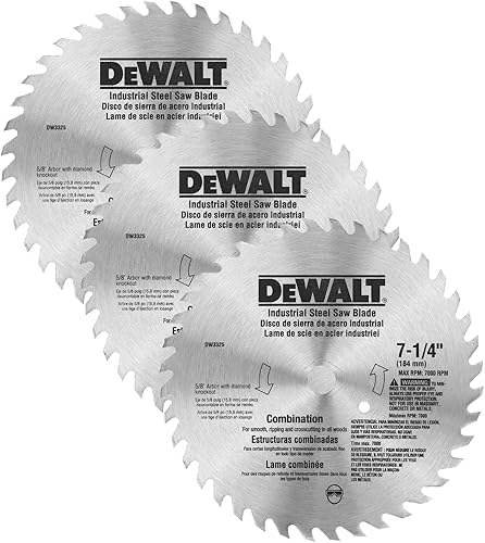 Miniatura 5 de DEWALT Hoja de sierra circular 7 14 pulgadas 140 dientes corte de madera DW3326