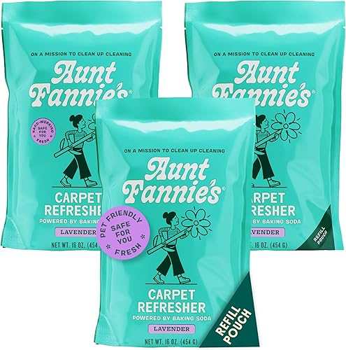 Miniatura 10 de Aunt Fannie's Carpet Refresher, Odor Neutralizer & Deodorizer for Homes with Children, Pets, and other Odor Causes, Bright Lemon Scent, 16 Ounce