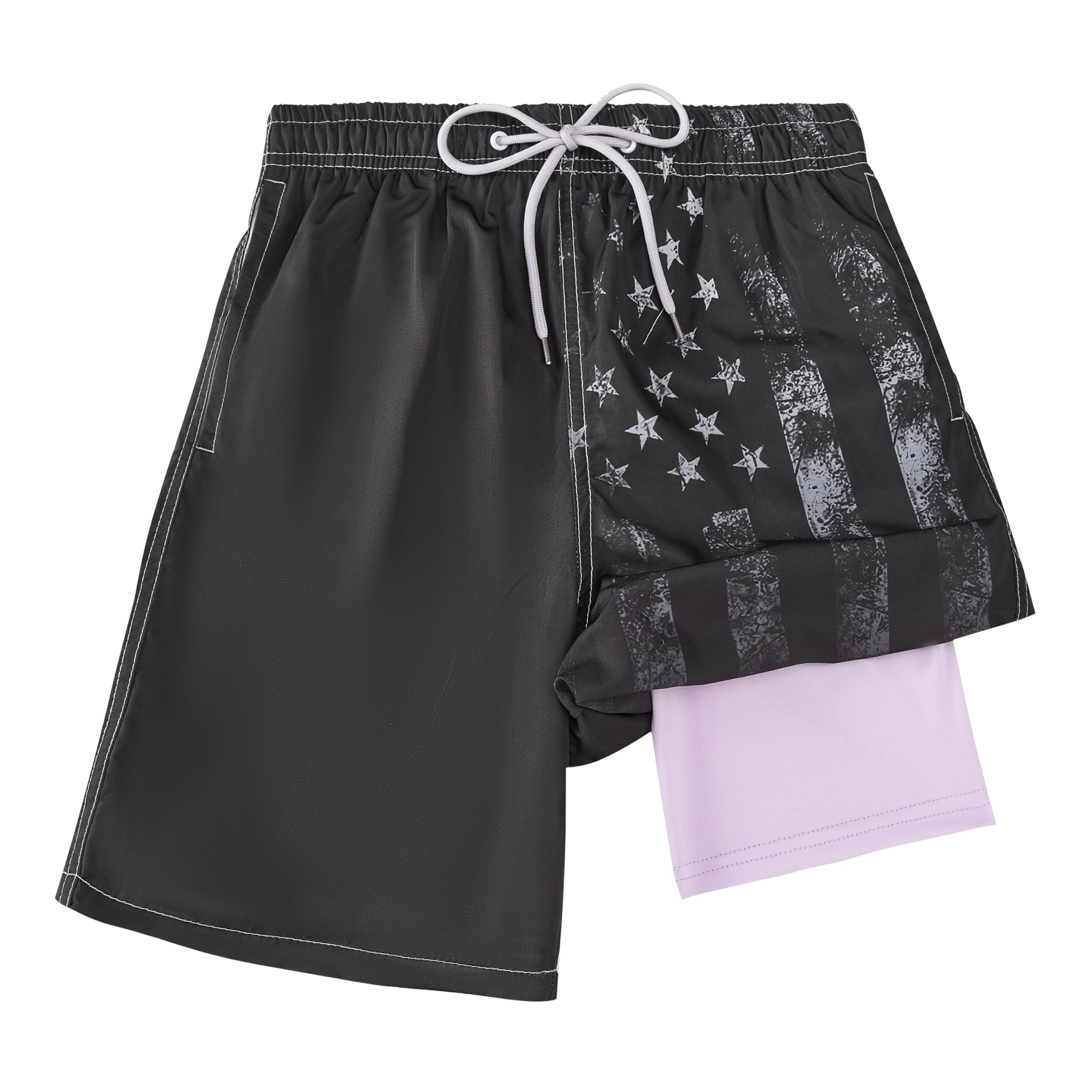 FT FENTENG Boys Swim Trunks Compression Liner Swim Shorts Quick Dry Bathing Suit with Boxer Brief Anti-Chafe Boy Swimwear