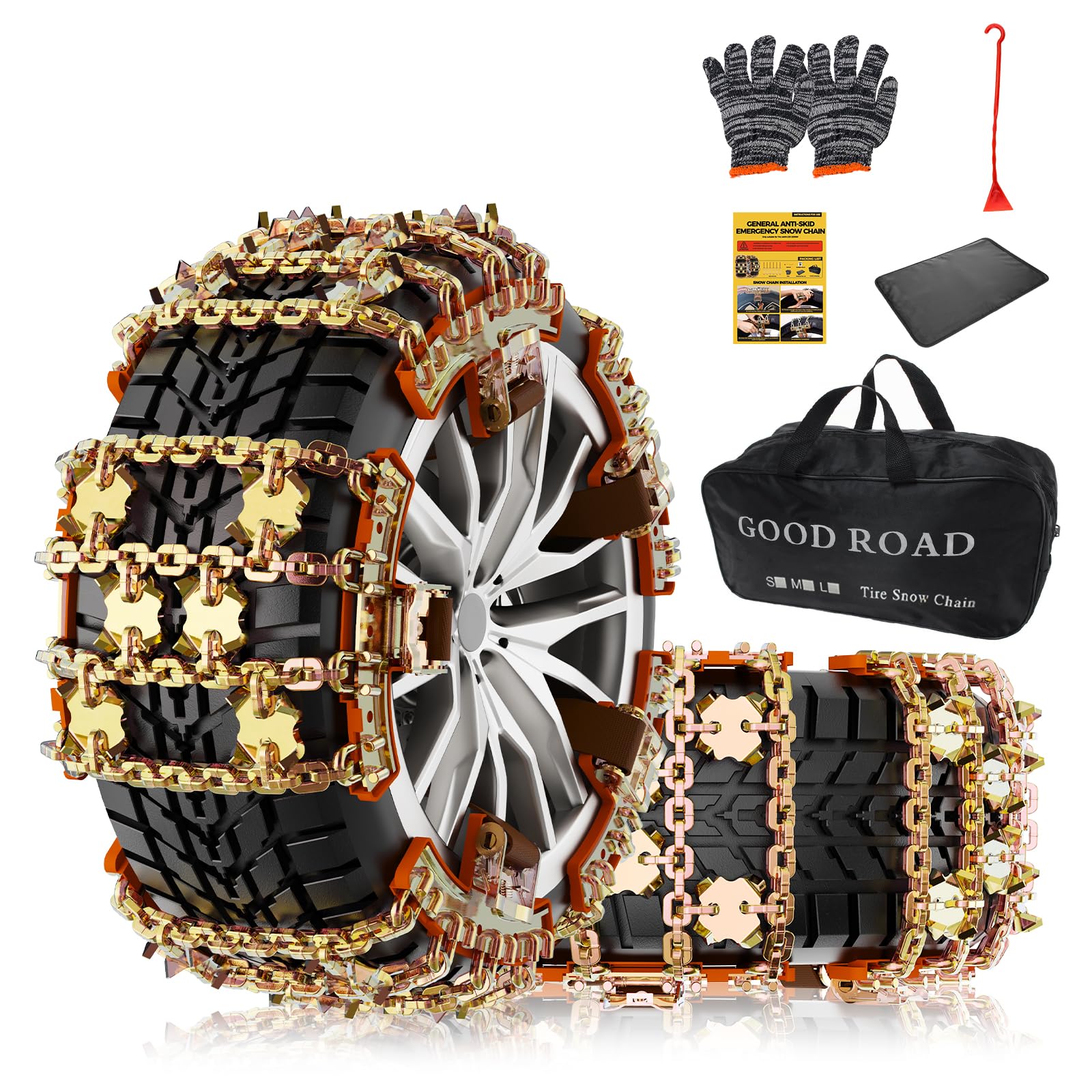 KYX Alloy Steel Tire Chains 6-Piece